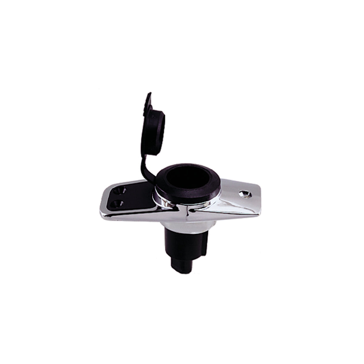 Perko 10603B0Dp Chrome-Plated 3-Pin Plug-In Light Base With 5 Rake - 3.75 X 1.75 Base