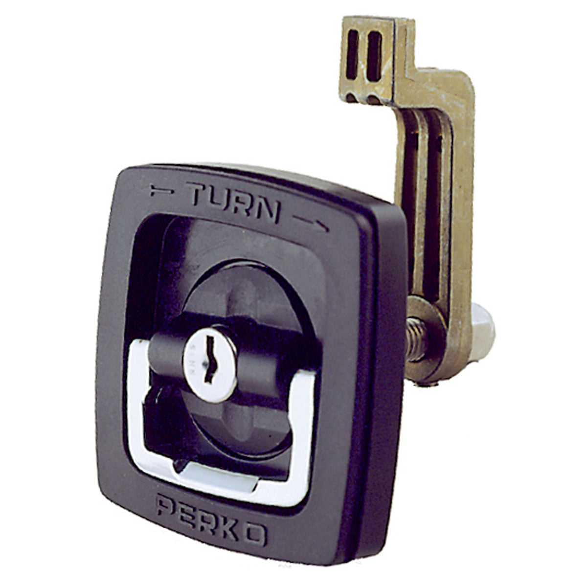Perko 1031Dp1Blk Flush-Mount Locking Latch With Polymer Face For 1-5/8 Hole - Black