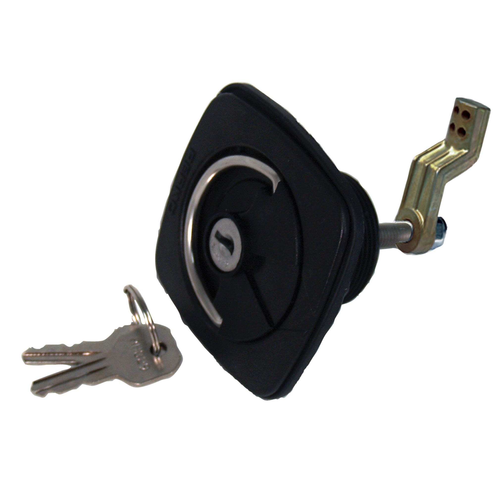 Perko 1081Dp1Blk Flush-Mount Locking Latch For 3/8 To 7/8 Thick Smooth/Carpeted Surface, Fits 2-3/8 Hole - 3/8 To 3 Ca