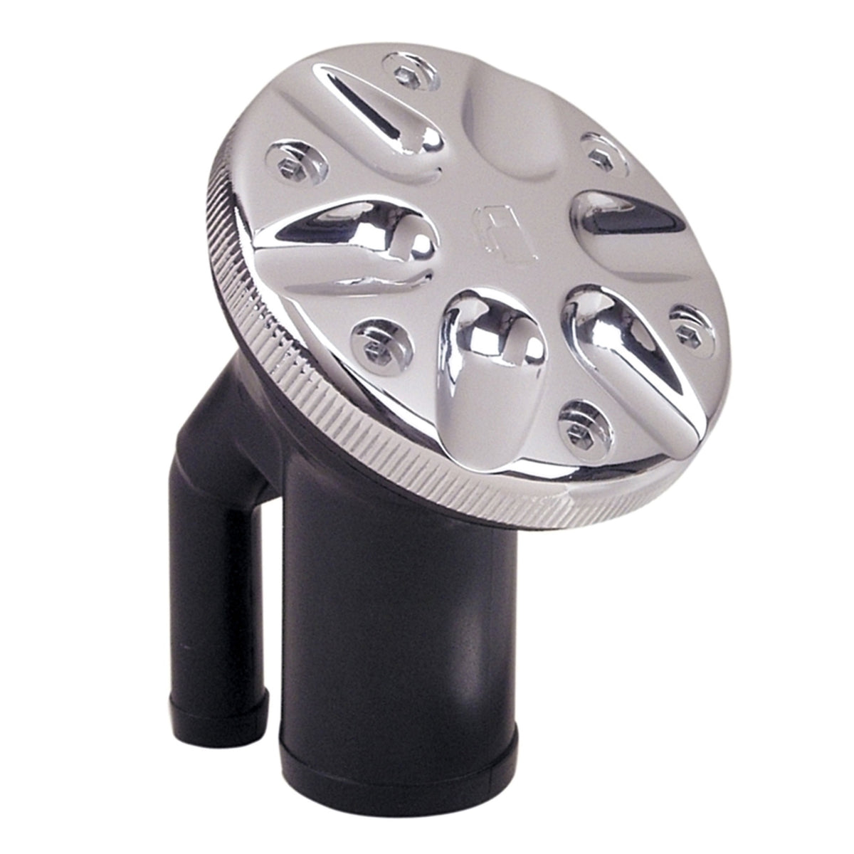 Perko 0590Dpgchr Polymer Vented Fill With Angled Neck For 1-1/2 Hose - Gas-Marked Chrome Cap