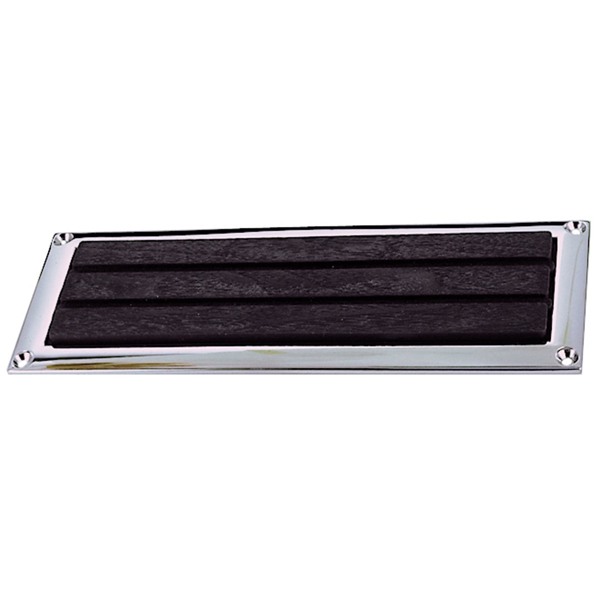 Perko 1325Dp1Chr Chrome-Plated Step Plate With Soft Black Polymer Pad - 8-3/4 X 3-1/4, Pack Of 2
