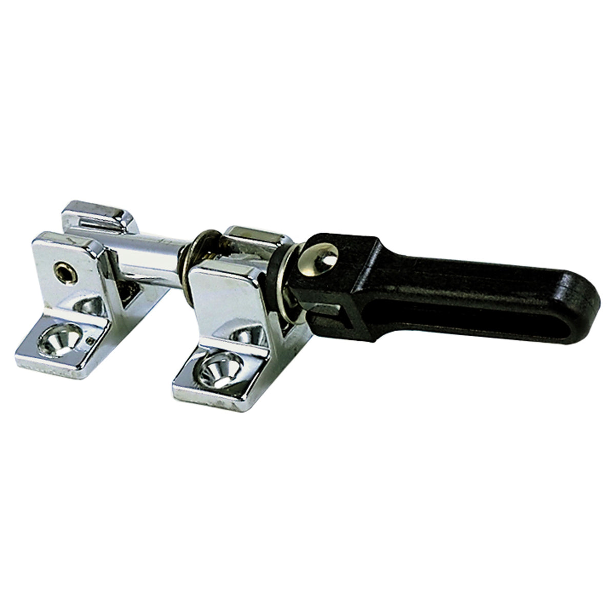 Perko 0769Dp0Chr Chrome-Plated Brass Hatch Fastener/Windshield Keeper With Black Polymer Handle