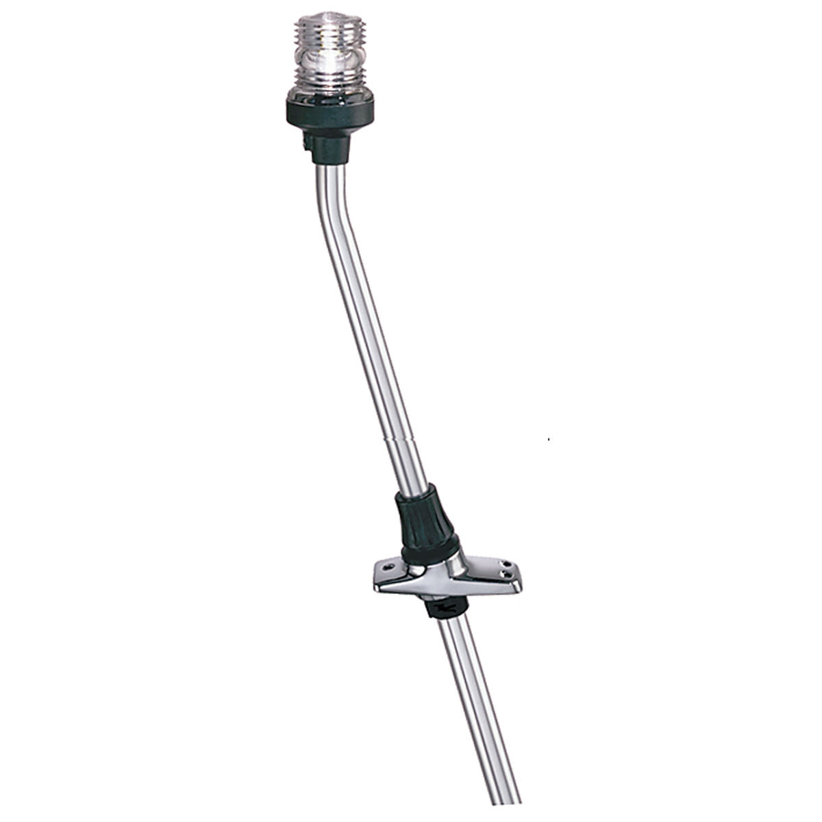 Perko 1311Dp2Chr Telescoping White All-Round Pole Light And Base Combination - 20-1/8 Height, 16 Rake