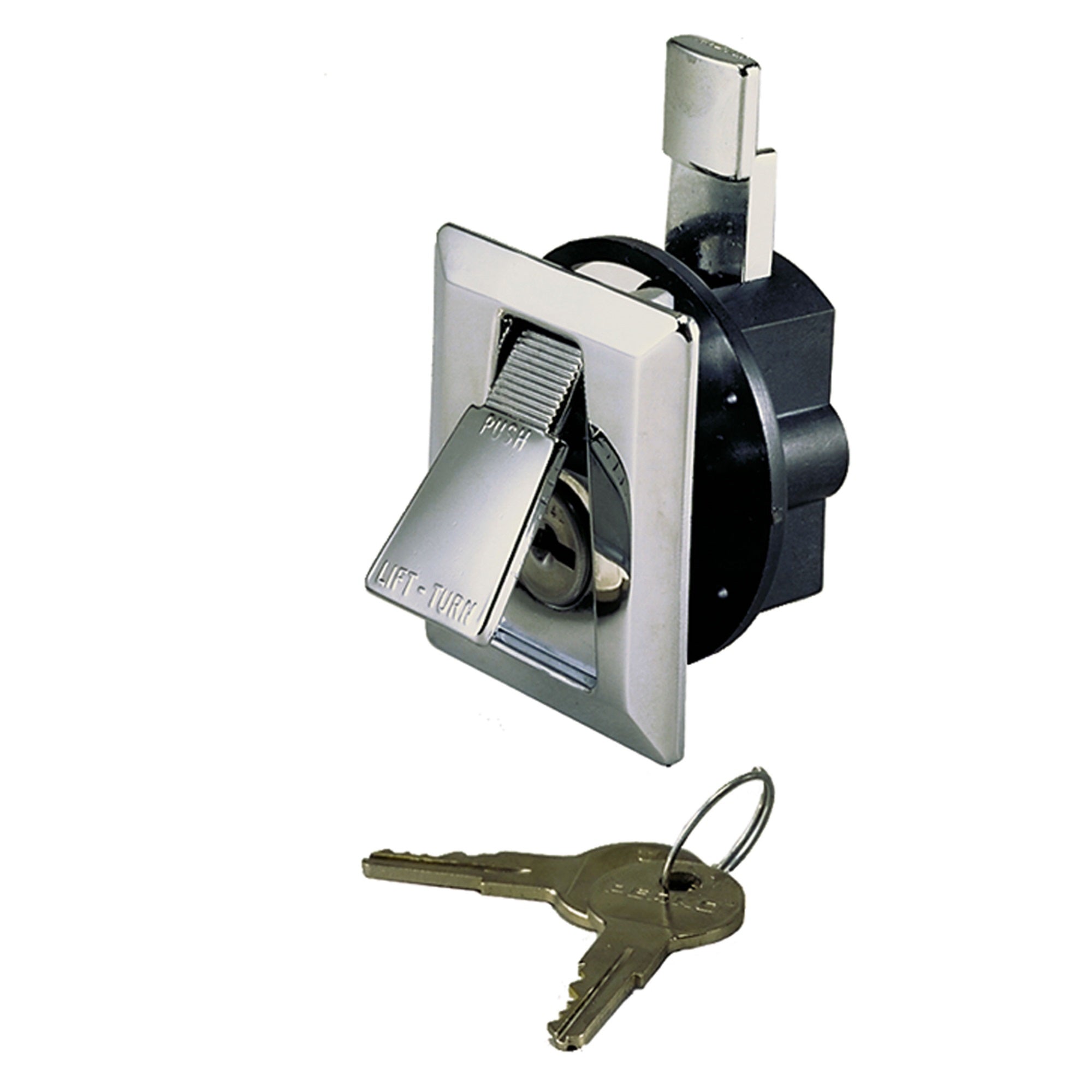 Perko 0921Dp0Chr Chrome-Plated Flush Lock With 2 Keys For 1-5/8 Hole