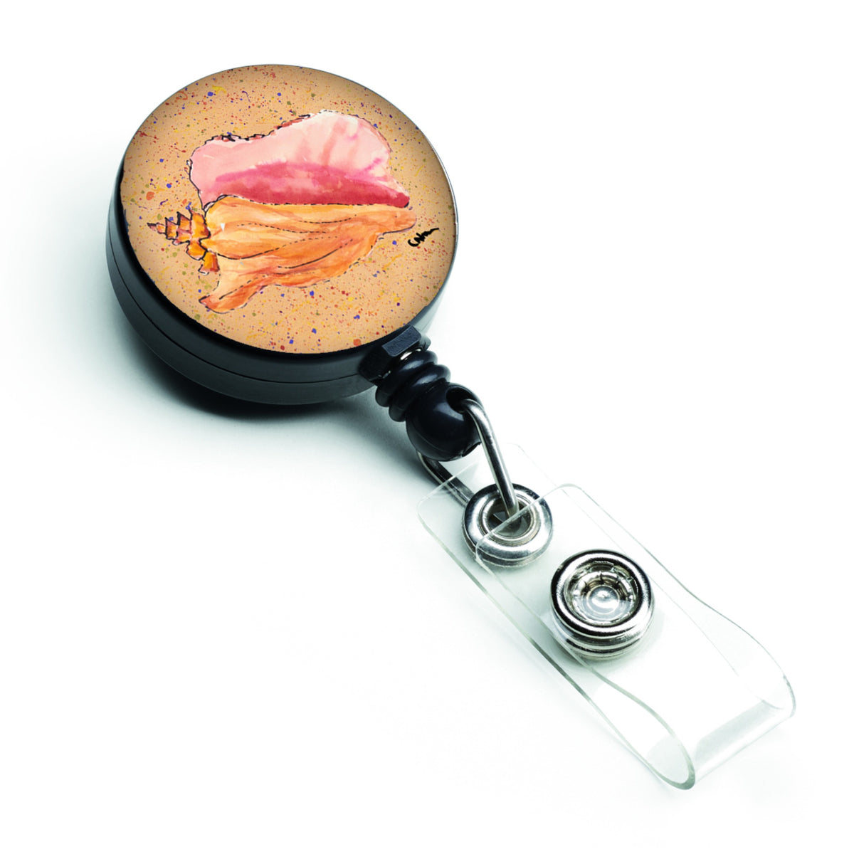 Caroline'S Treasures Shells Retractable Badge Reel, Multicolor (8522Br)