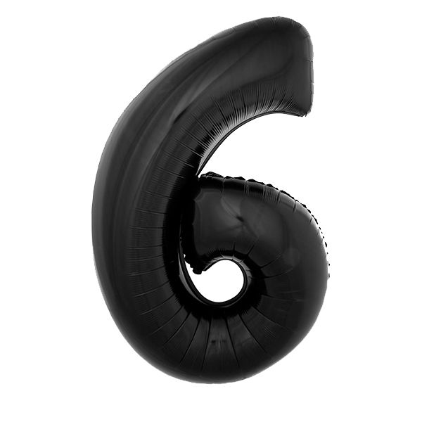 Balloon-Foil-Number 6-40″-Black