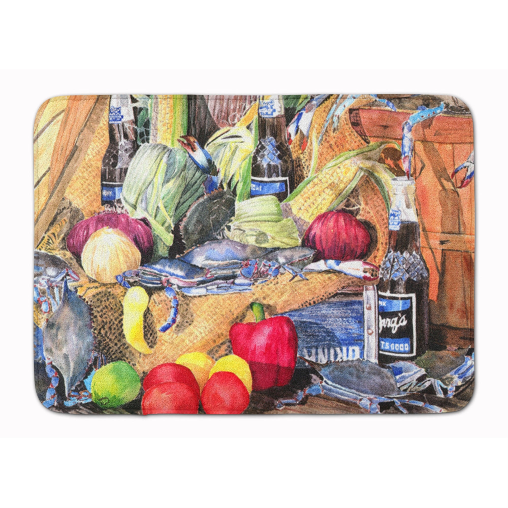 Caroline'S Treasures Barq'S And Crabs Floor Mat, 19 X 27, Multicolor