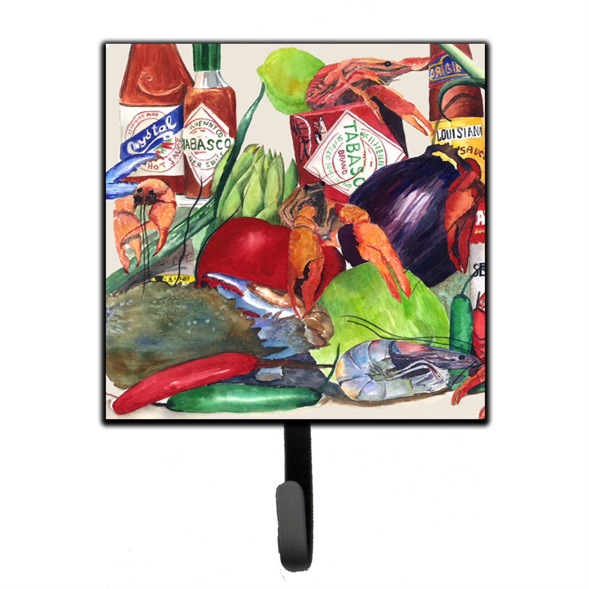 Caroline'S Treasures 8540-1Sh4 Louisiana Spices Leash Holder Or Key Hook 8540, Small, Multicolor