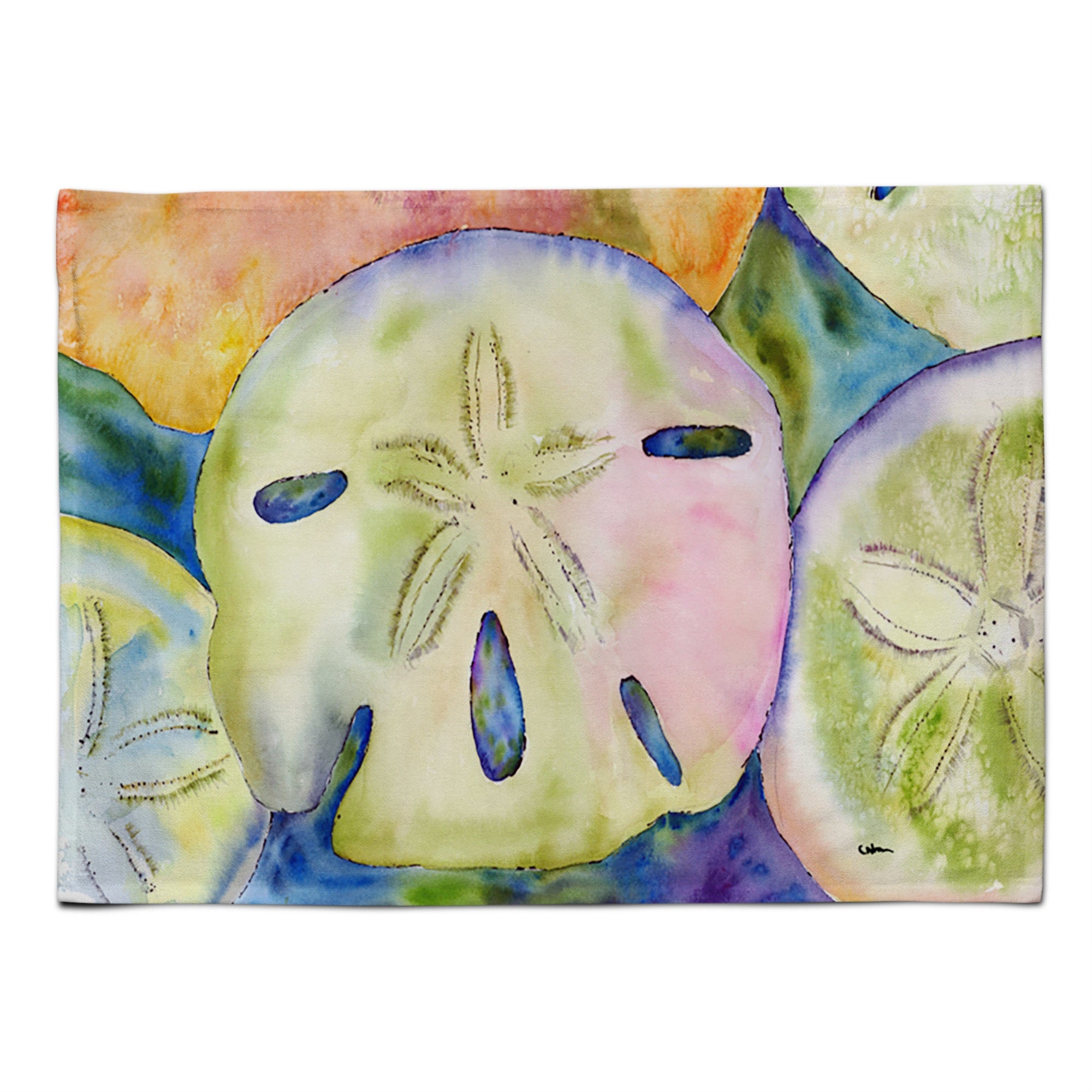 Caroline'S Treasures 8545Plmt Sand Dollar Fabric Placemat, Multicolor