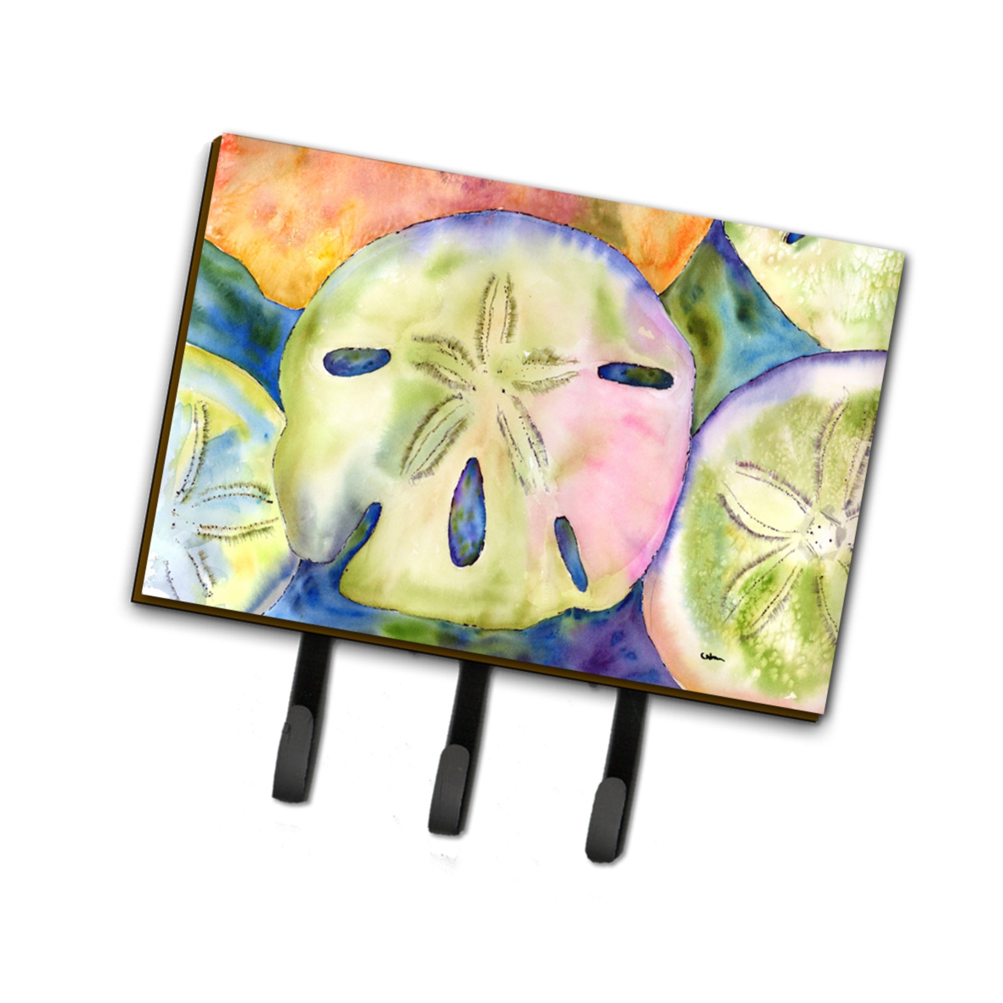 Caroline'S Treasures 8545Th68 Sand Dollar Leash Or Key Holder, Large, Multicolor