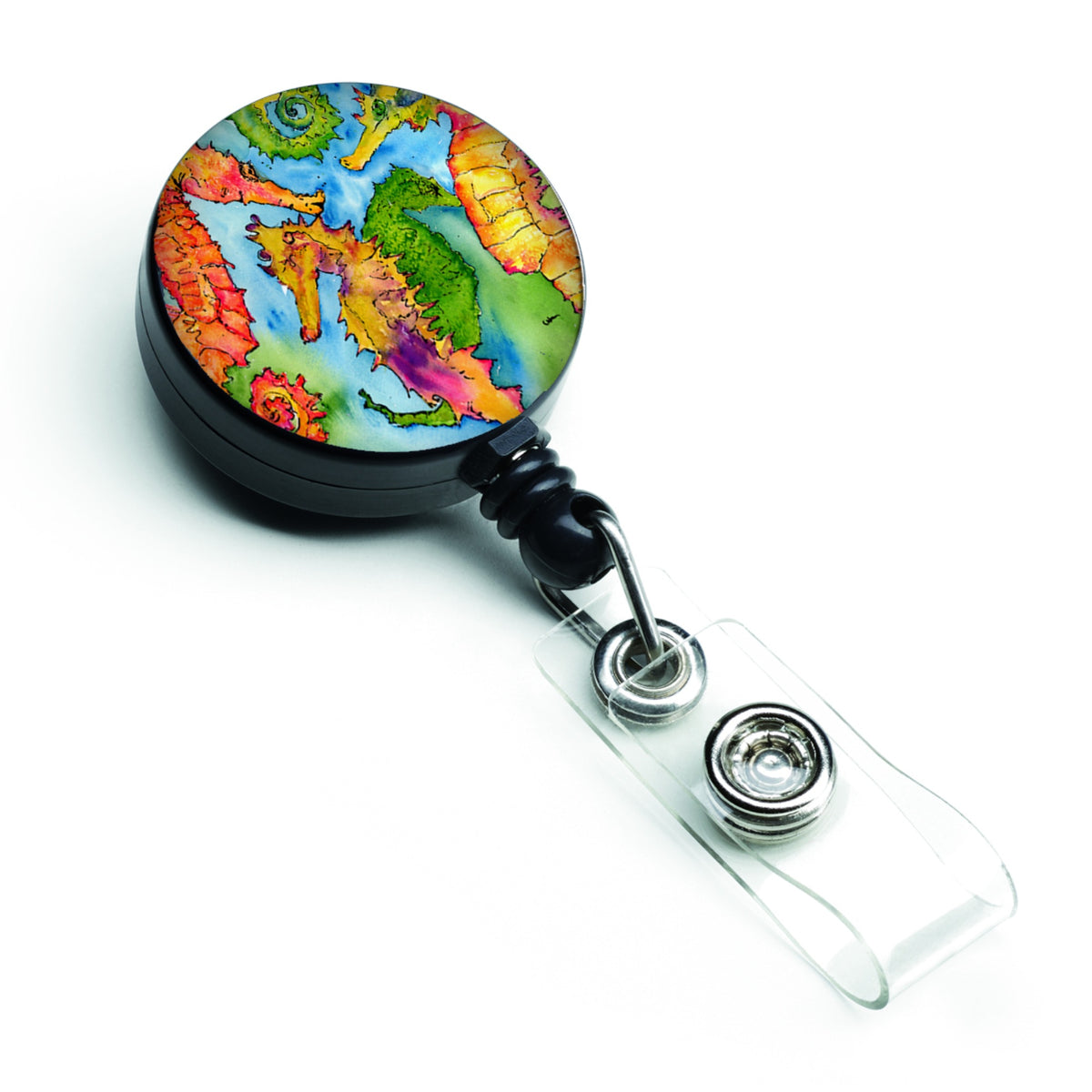 Caroline'S Treasures Seahorse Retractable Badge Reel, Multicolor (8546Br)