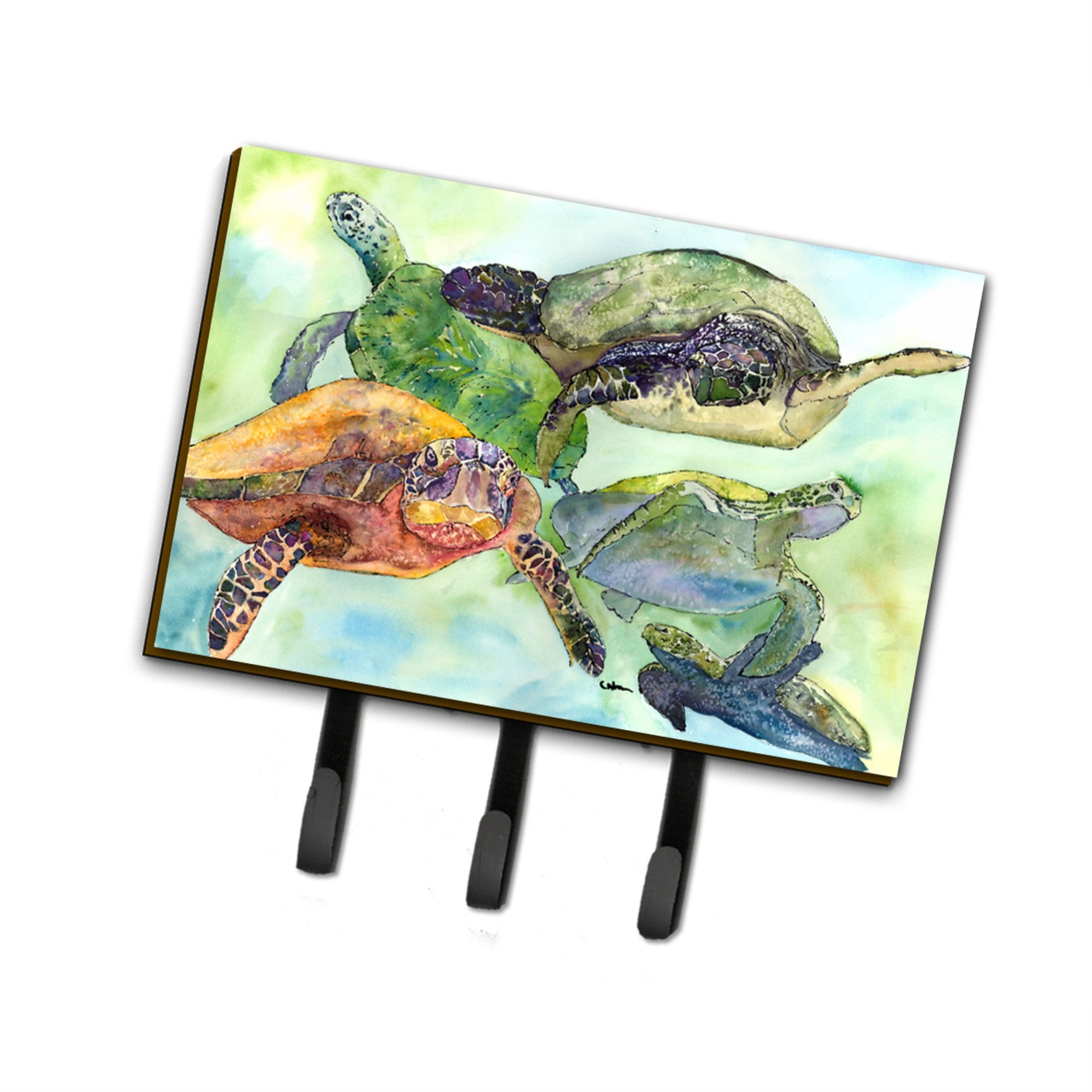 Caroline'S Treasures 8549Th68 Turtle Leash Or Key Holder, Large, Multicolor