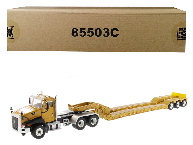 Cat Caterpillar Ct660 Day Cab With Xl 120 Low-Profile Hdg Lowboy Trailer And Operator 'Core Classics' Series 1/50 Diecast Model By Diecast Masters