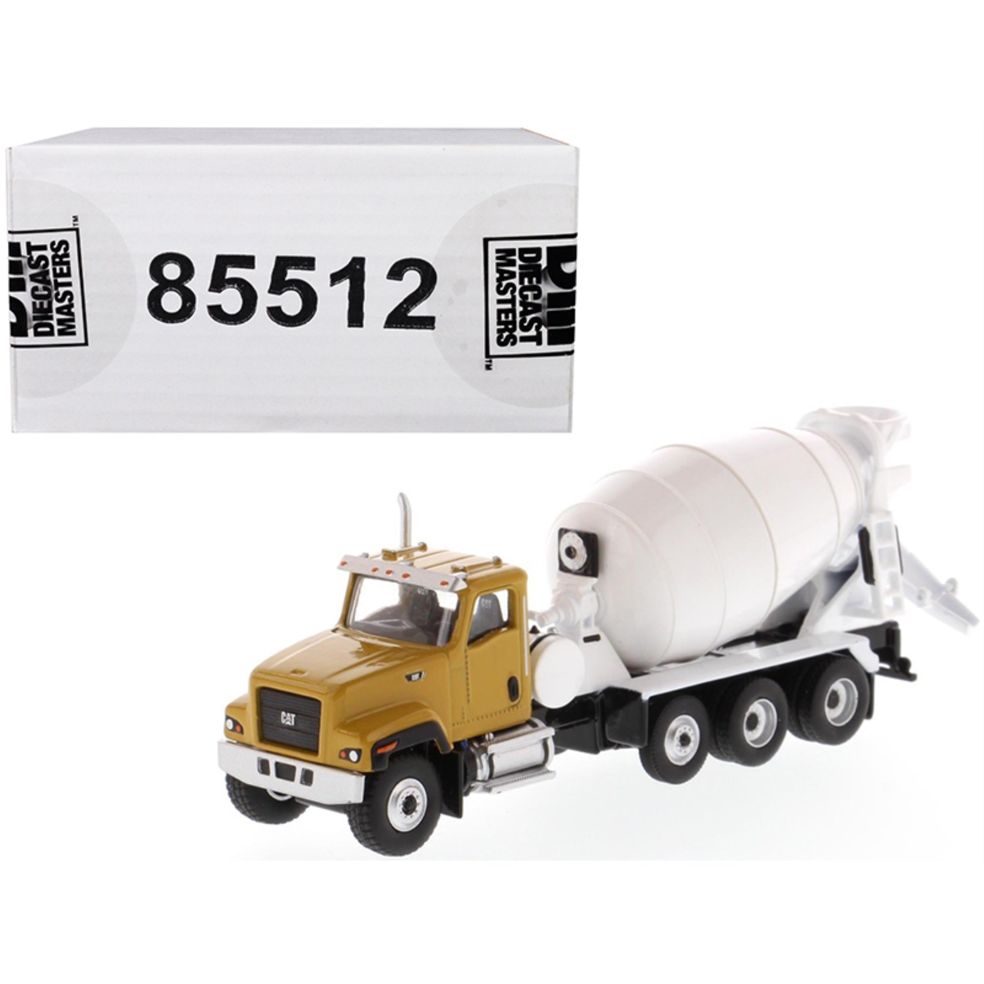 Cat Caterpillar Ct681 Concrete Mixer Yellow And White 'High Line' Series 1/87 (Ho) Scale Diecast Model By Diecast Masters