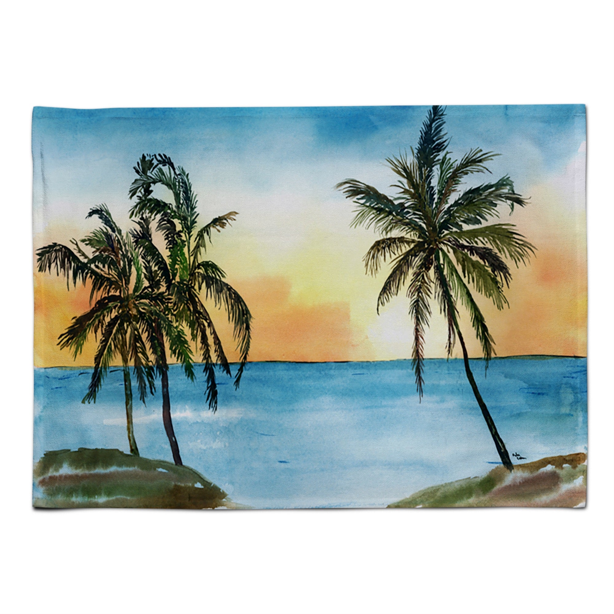 Caroline'S Treasures 8551Plmt Palm Tree Fabric Placemat, Multicolor