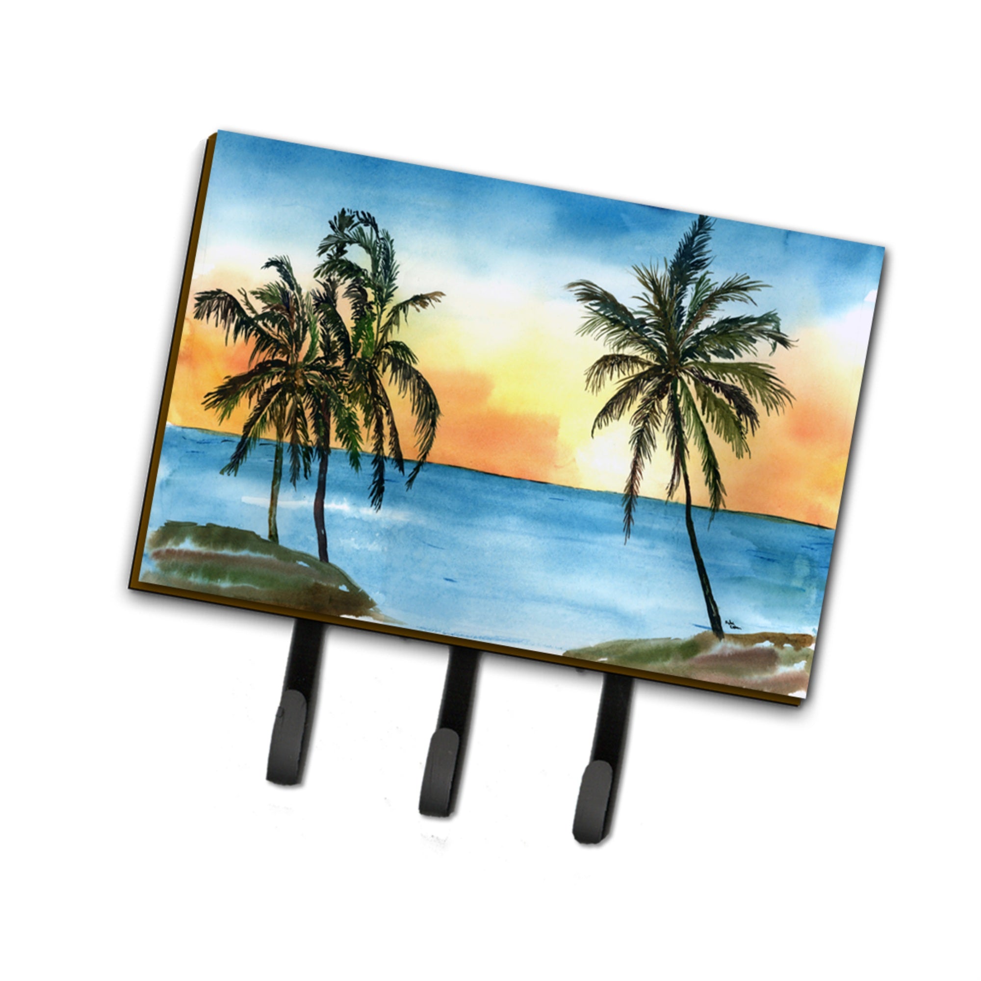 Caroline'S Treasures 8551Th68 Palm Tree Leash Or Key Holder, Large, Multicolor