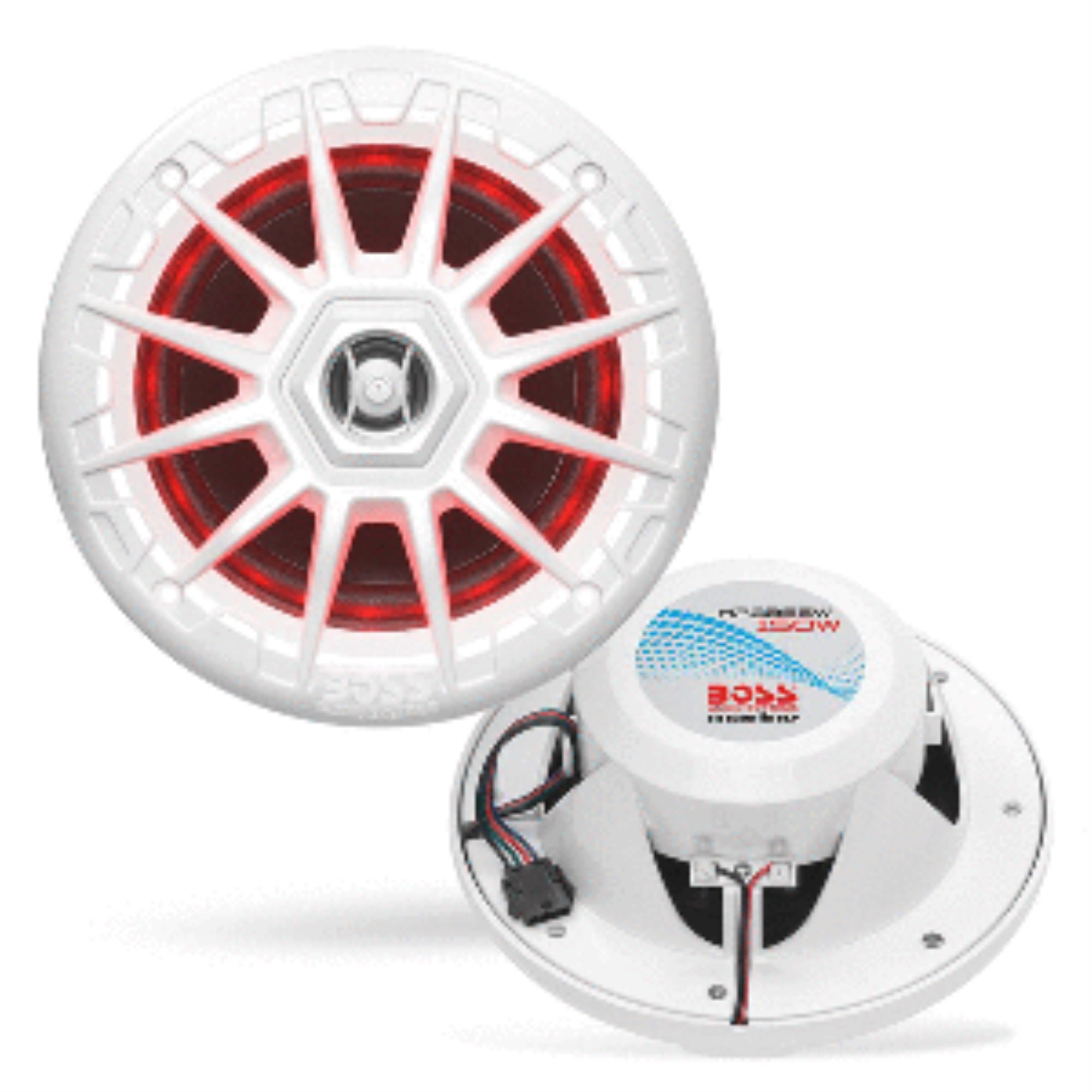 Boss Audio Mrgb55B 5.25' Marine Speakers W/Rgb Lighting - White