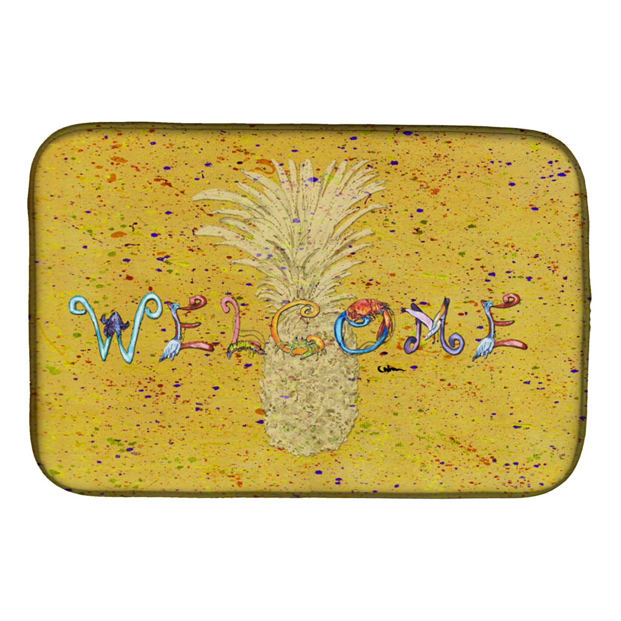Caroline'S Treasures 8557Ddm Dish Drying Mat, 14 X 21, Multicolor