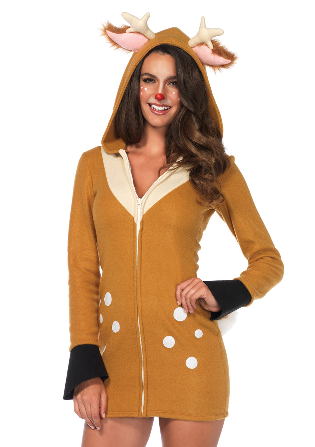 Cozy Fawn, zipper front fleece