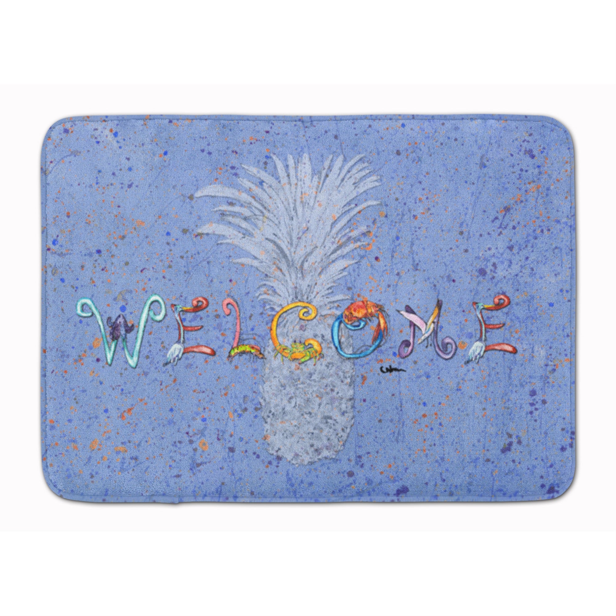 Caroline'S Treasures Pineapple Indoor Or Outdoor 24X36 Floor Mat, 19 X 27, Multicolor