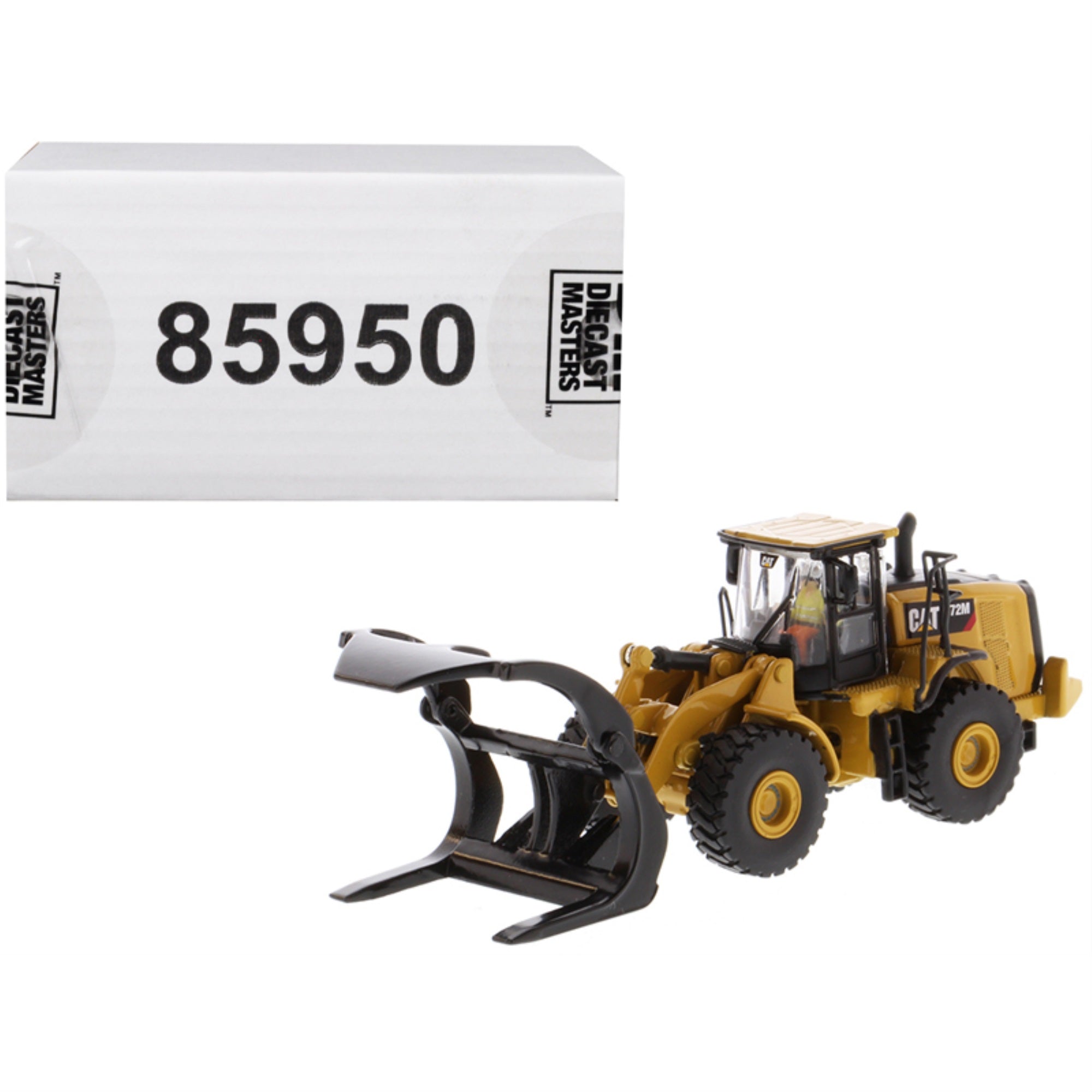 Cat Caterpillar 972M Wheel Loader With Log Fork And Operator 'High Line' Series 1/87 (Ho) Scale Diecast Model By Diecast Masters