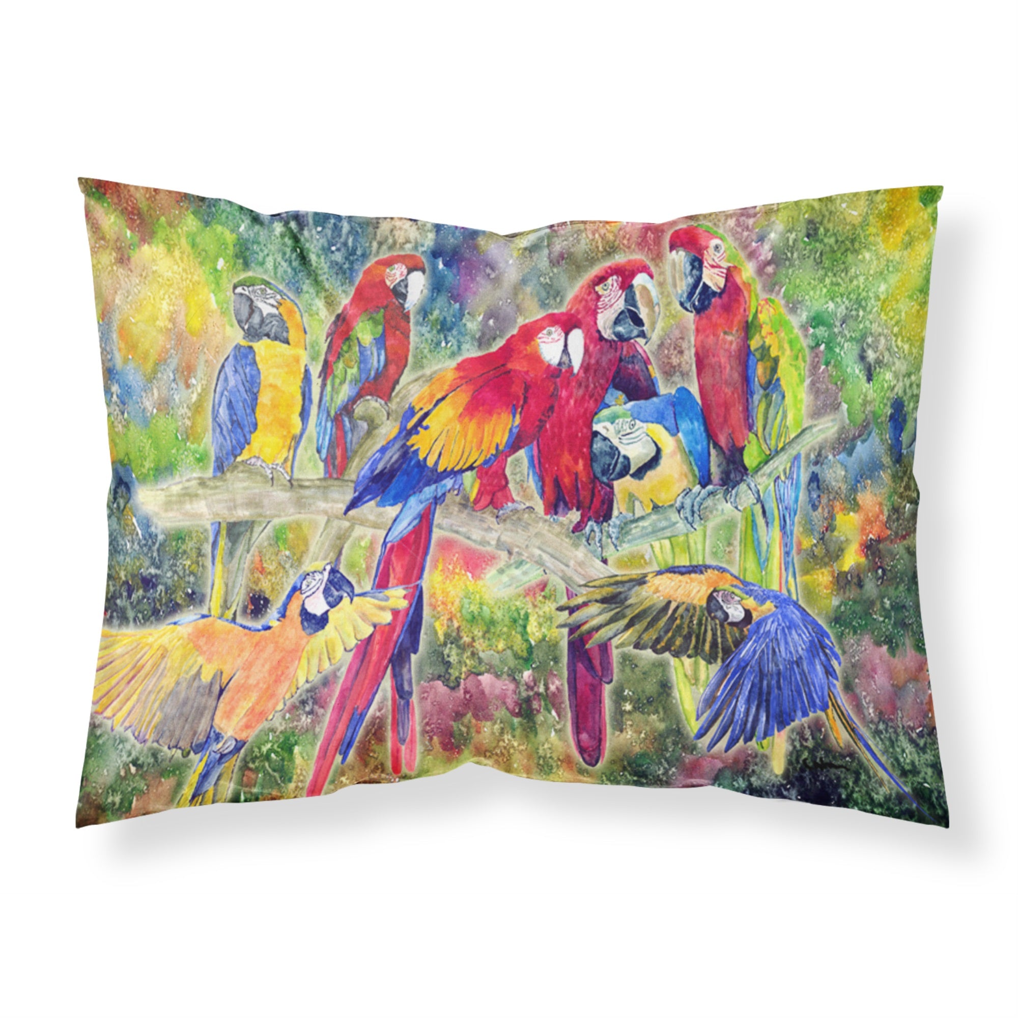 Caroline'S Treasures 8600Pillowcase Parrot Moisture Wicking Fabric Standard Pillowcase, Large, Multicolor