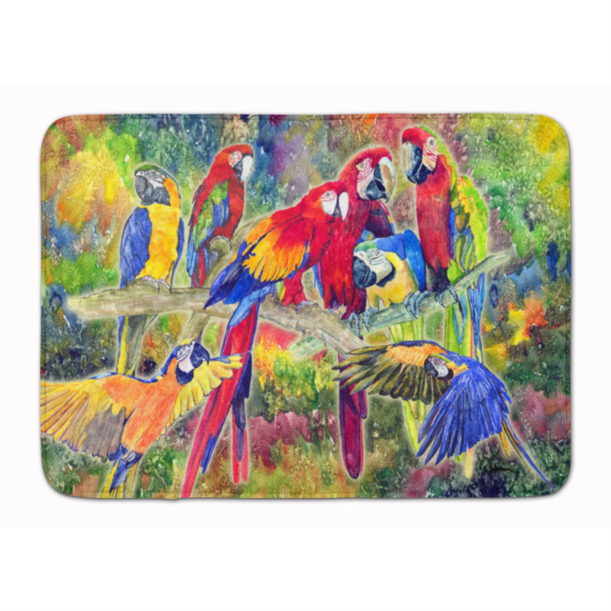 Caroline'S Treasures Parrot Floor Mat, 19 X 27, Multicolor