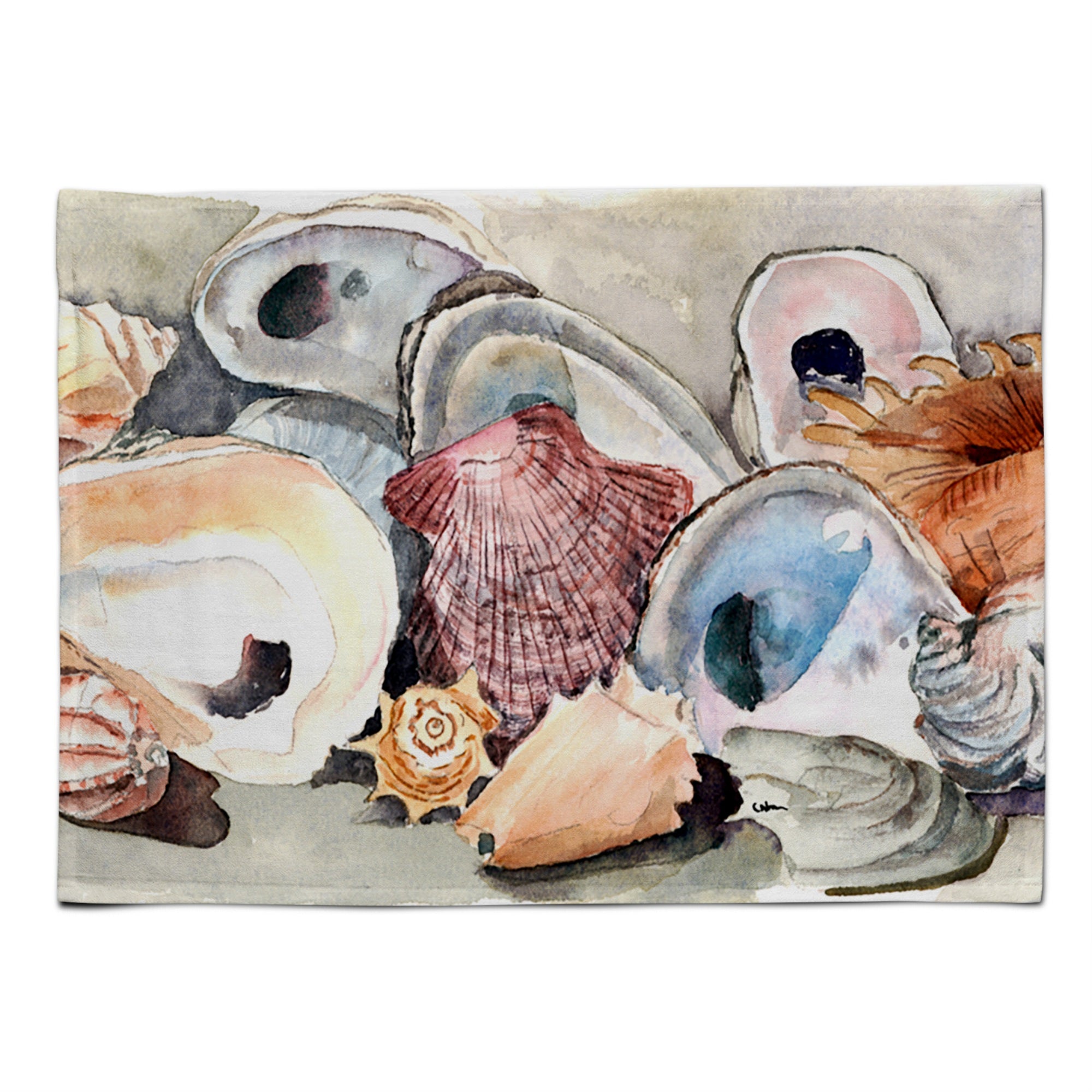 Caroline'S Treasures 8619Plmt Shell Fabric Placemat, Multicolor