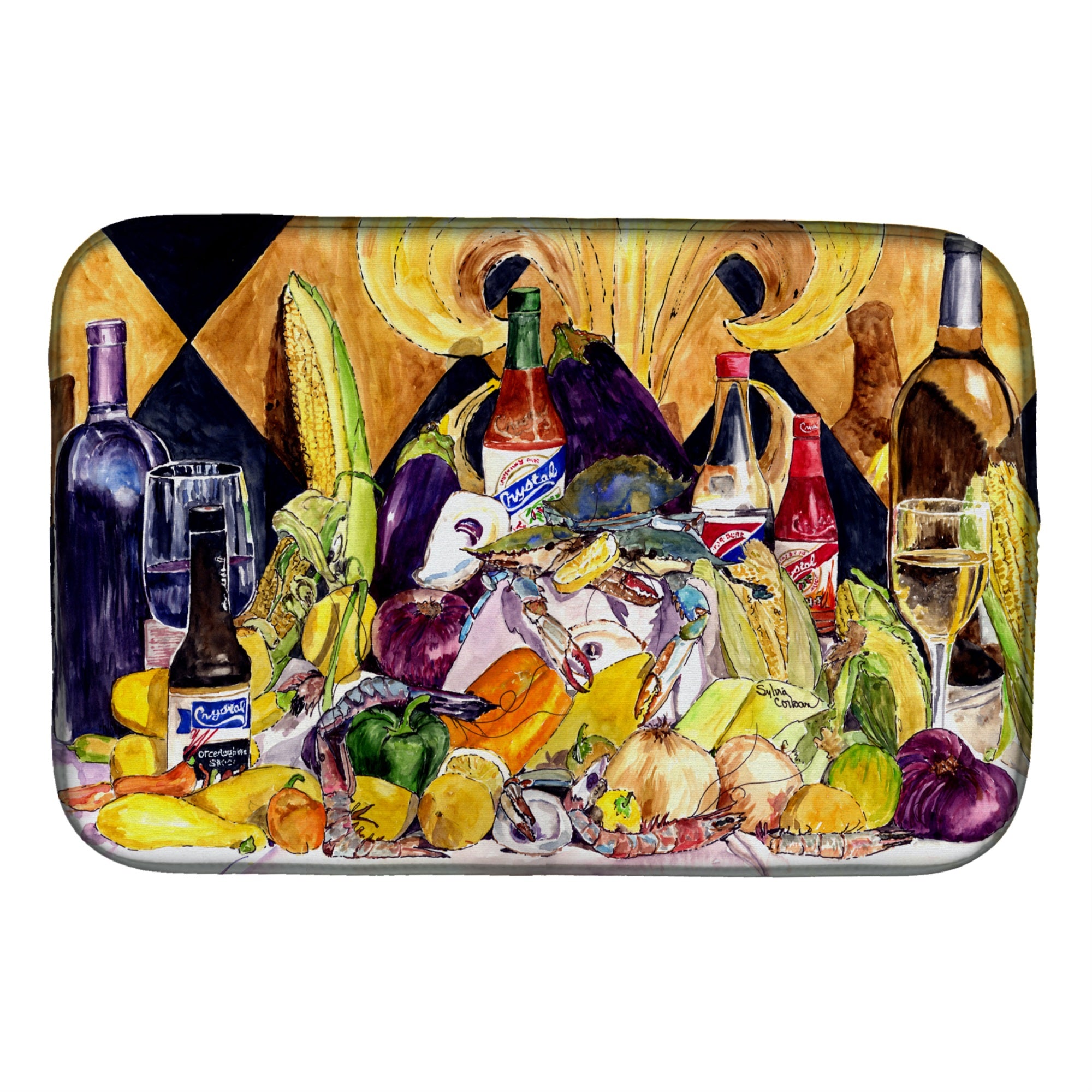 Caroline'S Treasures 8638Ddm Dish Drying Mat, 14 X 21, Multicolor
