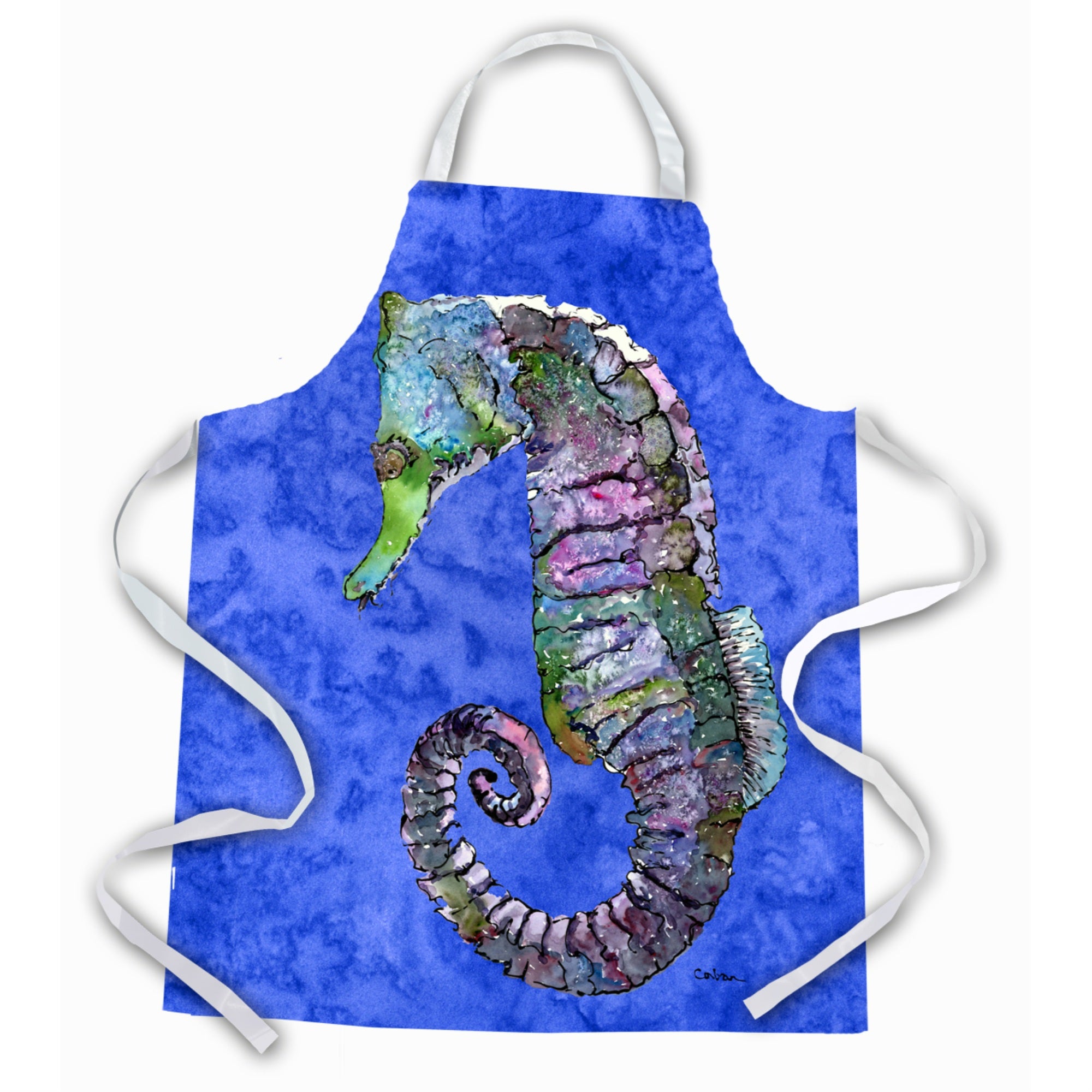 Caroline'S Treasures 8639Apron Seahorse Apron, Large, Multicolor