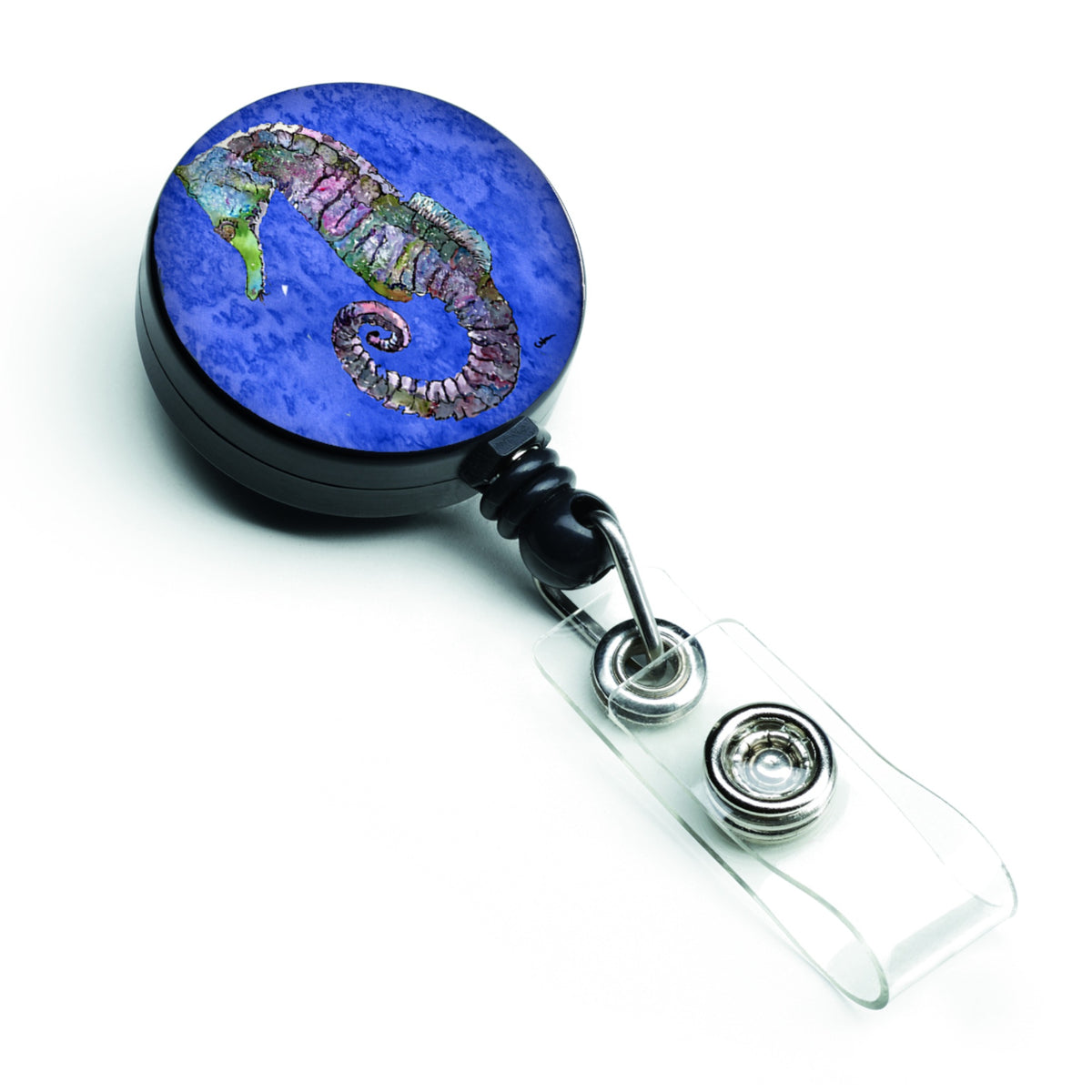 Caroline'S Treasures Seahorse Retractable Badge Reel, Multicolor (8639Br)