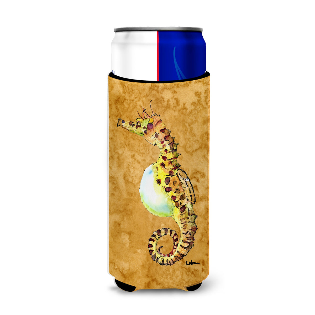 Male Seahorse Ultra Beverage Insulators For Slim Cans 8640Muk