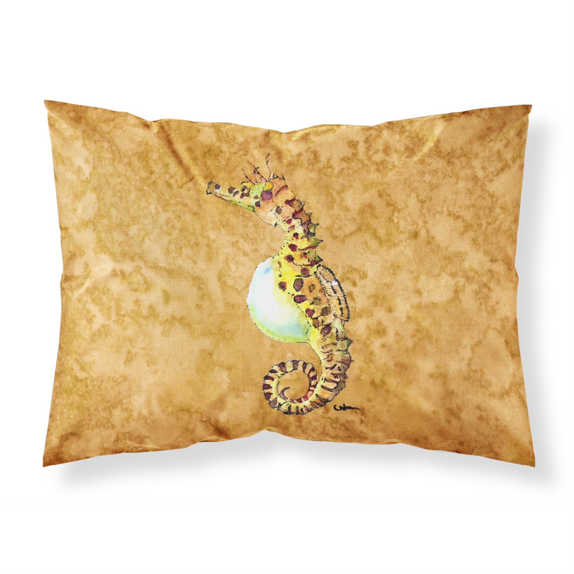 Caroline'S Treasures 8640Pillowcase Seahorse Moisture Wicking Fabric Standard Pillowcase, Large, Multicolor