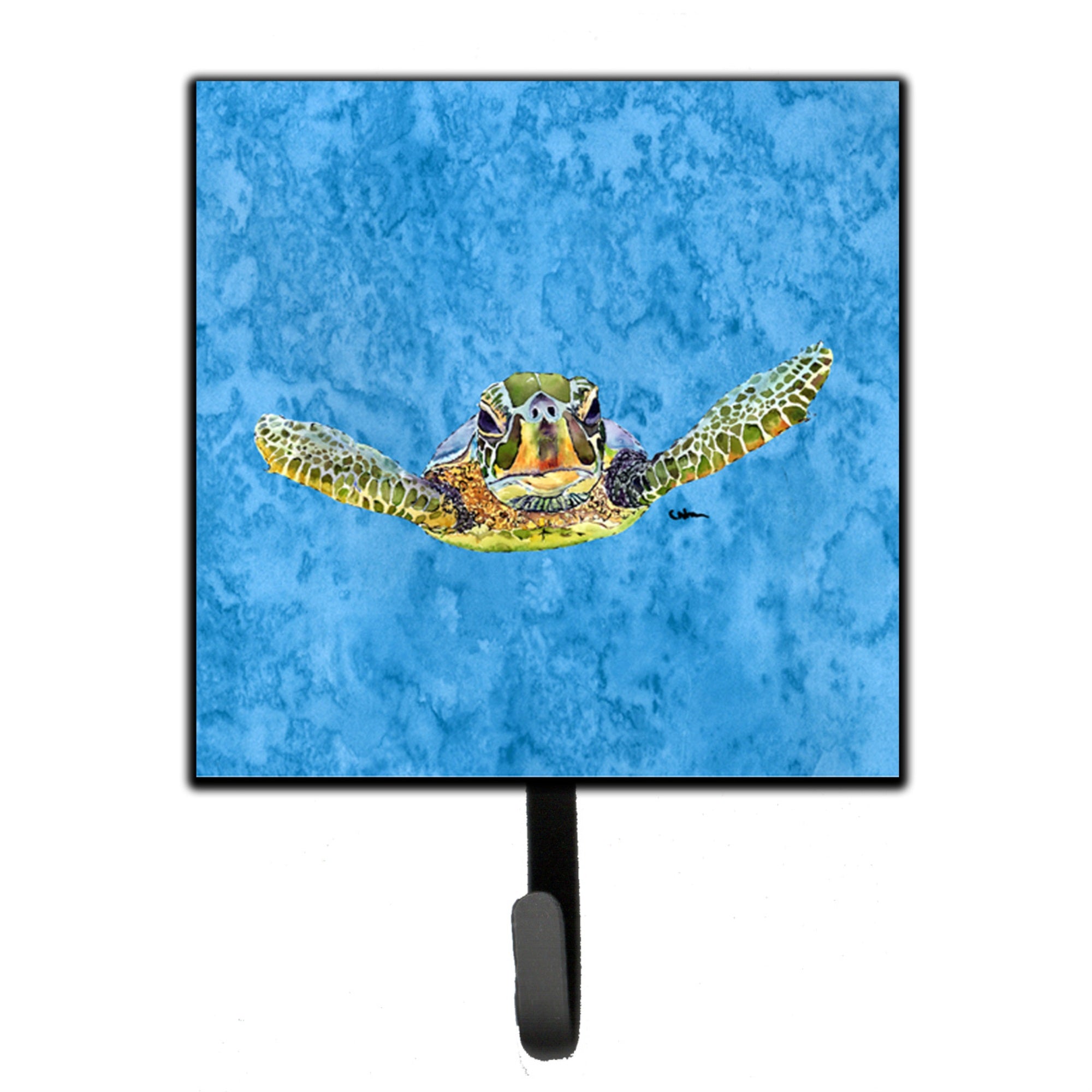 Caroline'S Treasures 8653Sh4 Turtle Leash Holder Or Key Hook, Small, Multicolor