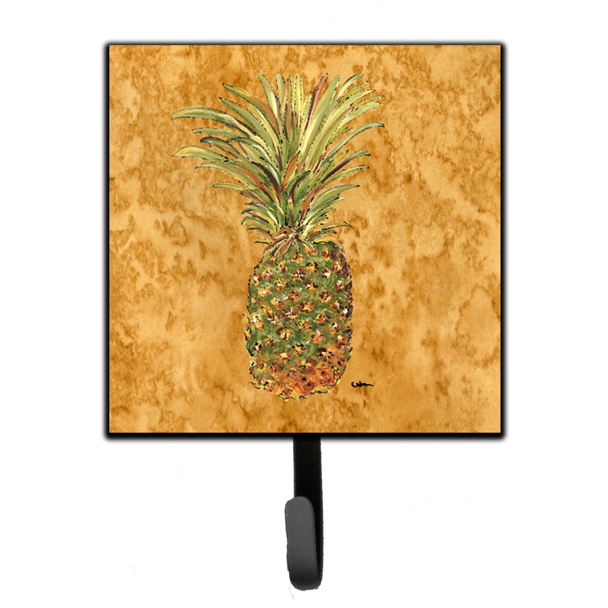 Caroline'S Treasures 8654Sh4 Pineapple Leash Holder Or Key Hook, Small, Multicolor