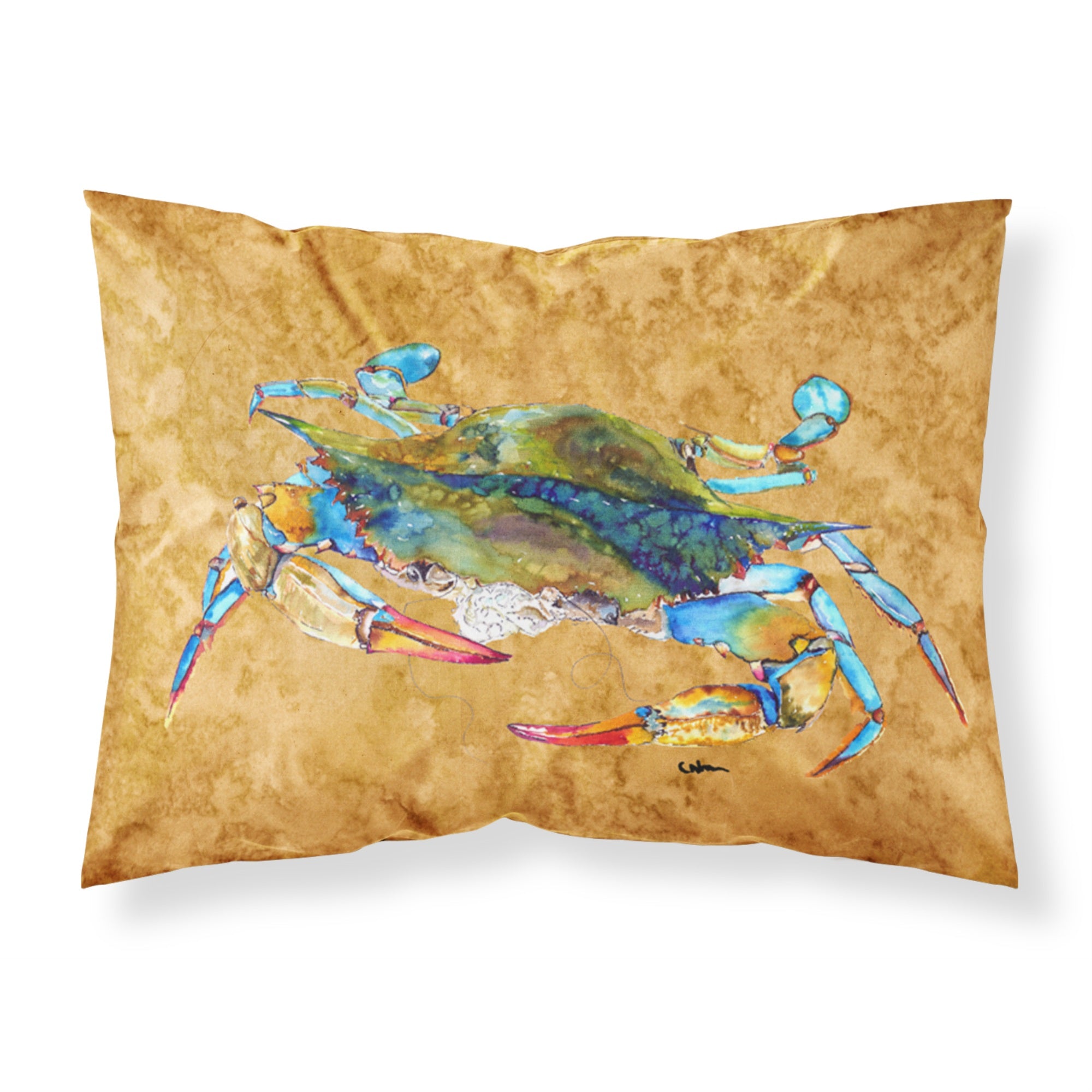 Caroline'S Treasures 8655Pillowcase Crab Moisture Wicking Fabric Standard Pillowcase, Large, Multicolor