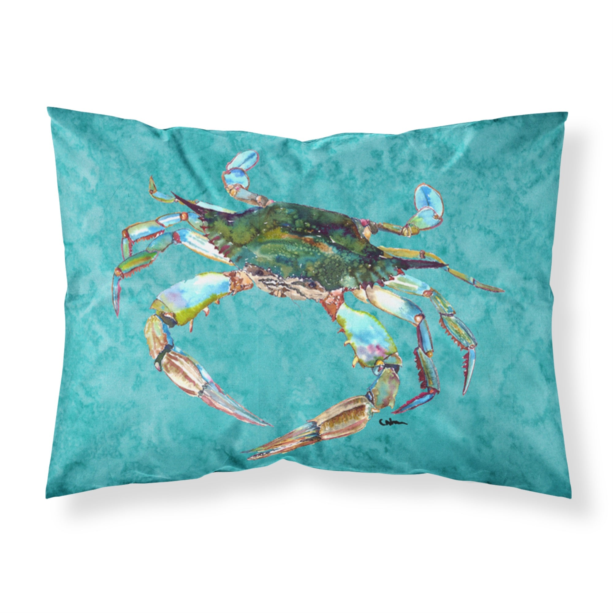 Caroline'S Treasures 8657Pillowcase Crab Moisture Wicking Fabric Standard Pillowcase, Large, Multicolor