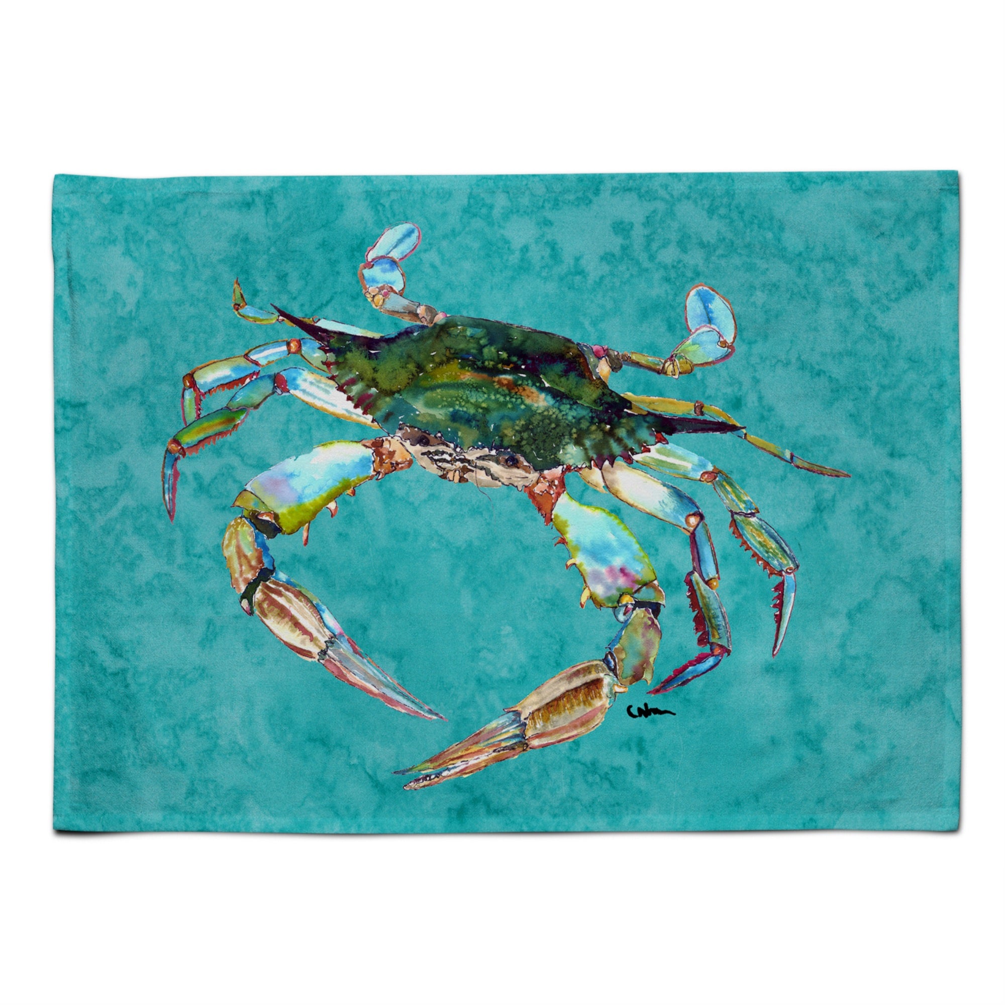 Caroline'S Treasures 8657Plmt Crab Fabric Placemat, Multicolor