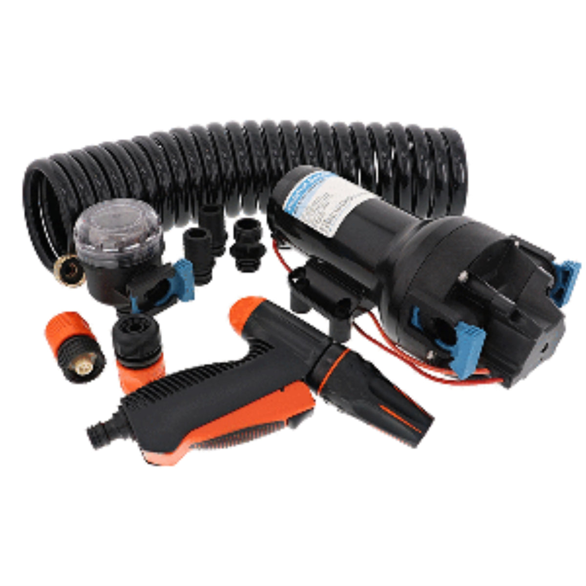 Jabsco Hotshot Hd6 Heavy Duty Washdown Pump W/25&#39; Hosecoil - 12V - 6 Gpm - 70 Psi