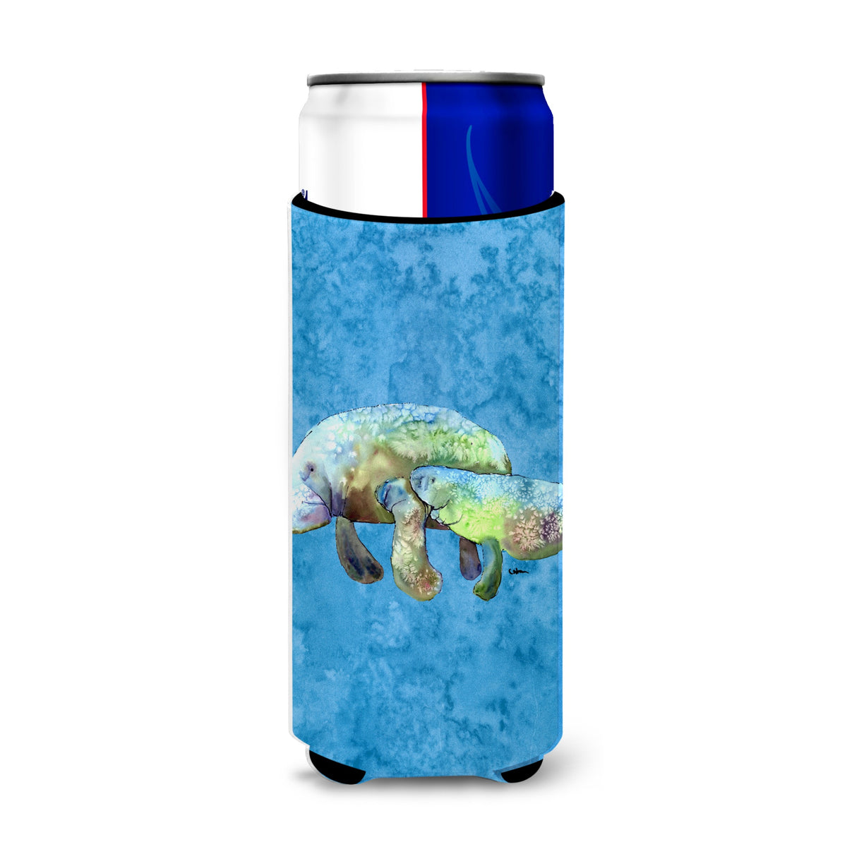 Manatee Momma And Baby Ultra Beverage Insulators For Slim Cans 8660Muk