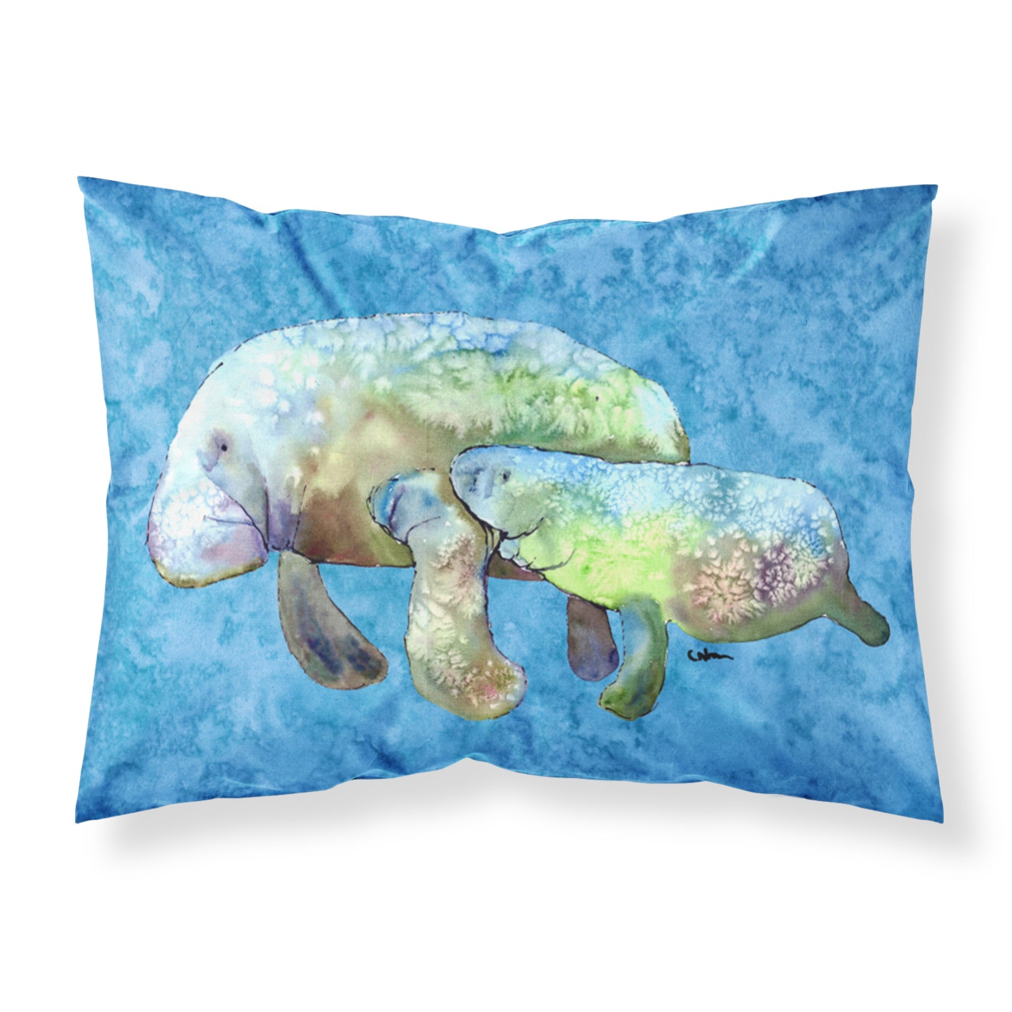 Caroline'S Treasures 8660Pillowcase Manatee Moisture Wicking Fabric Standard Pillowcase, Large, Multicolor