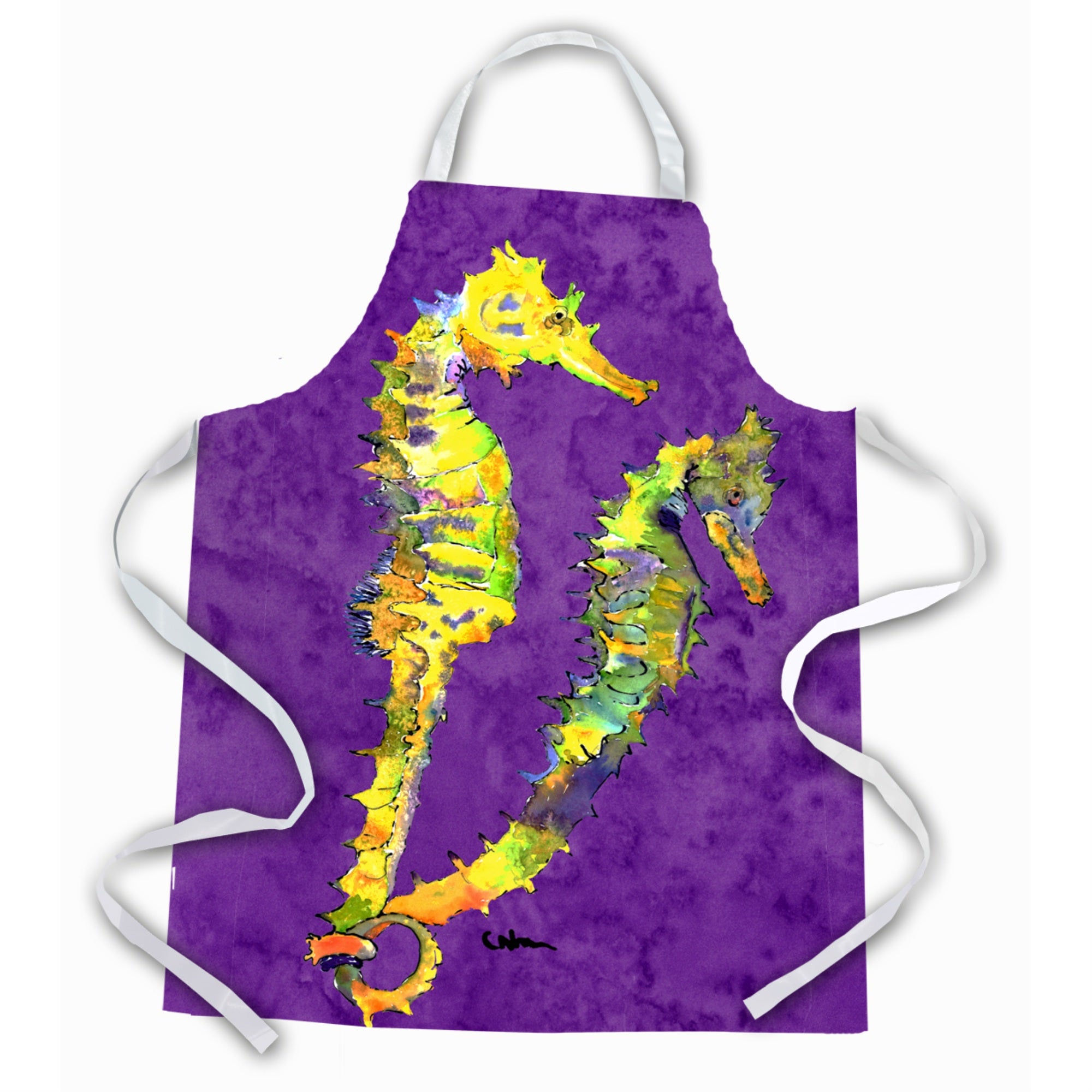 Caroline'S Treasures 8661Apron Seahorse Apron, Large, Multicolor