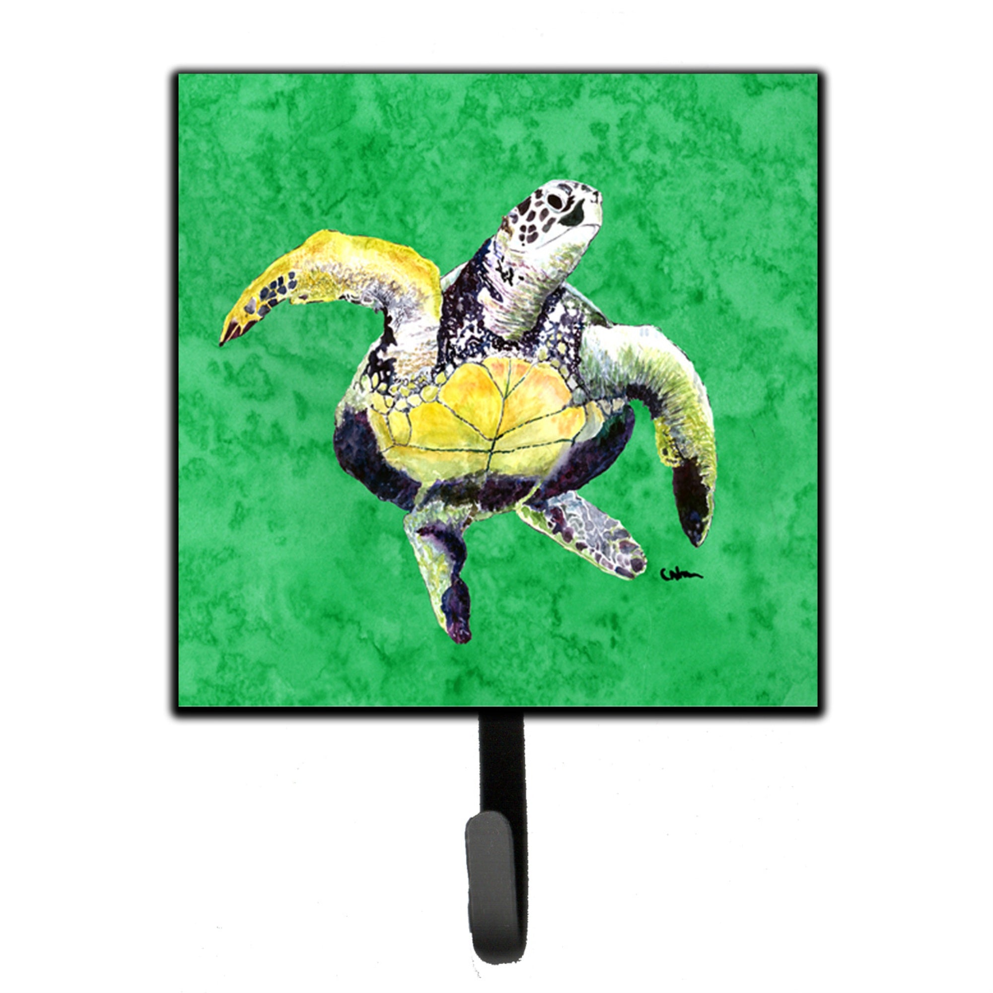 Caroline'S Treasures 8671Sh4 Turtle Leash Holder Or Key Hook, Small, Multicolor