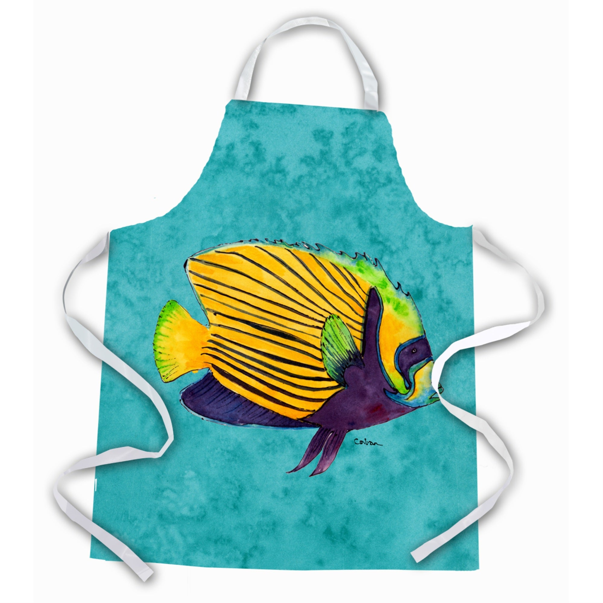 Caroline'S Treasures 8674Apron Fish Tropical Apron, Large, Multicolor