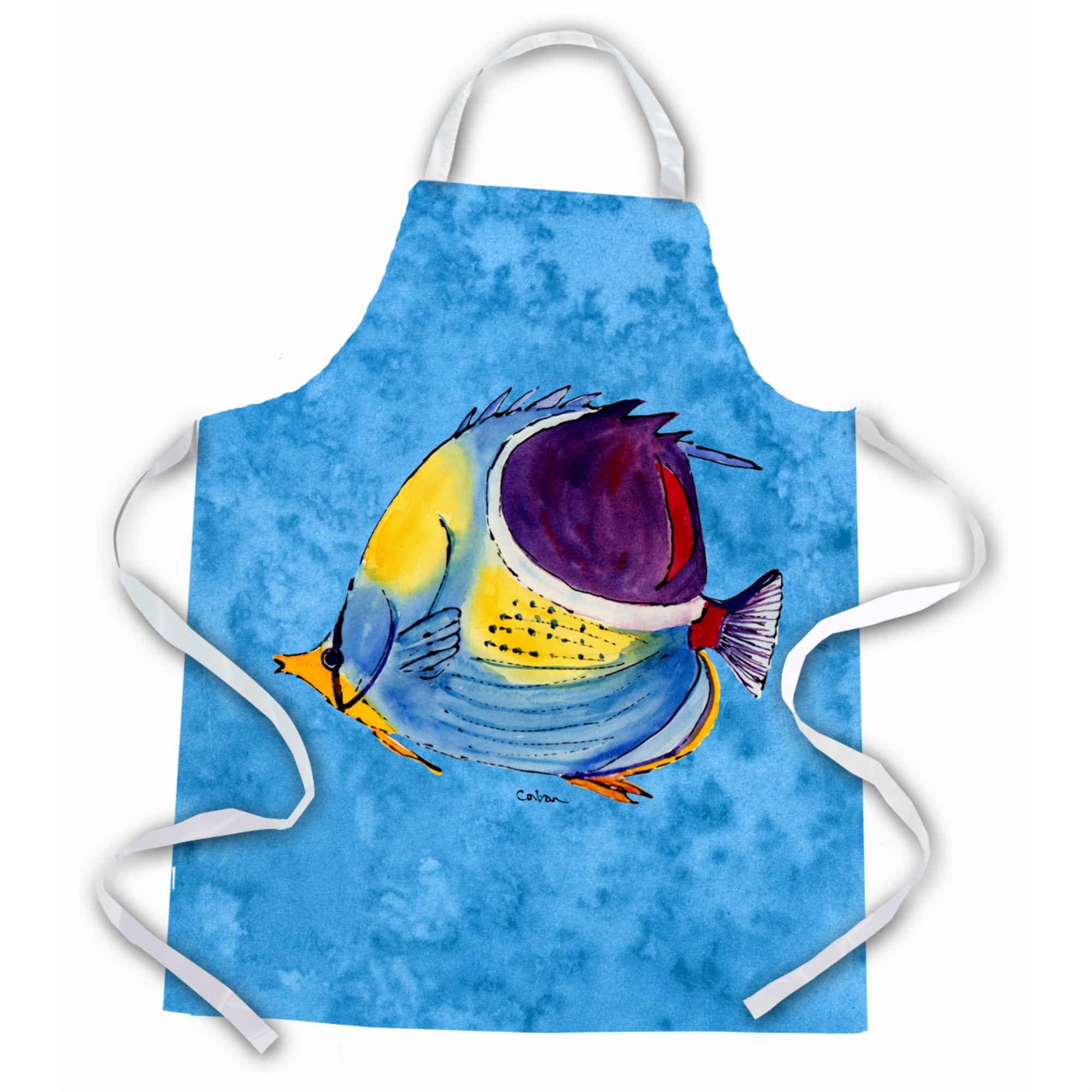Caroline'S Treasures 8676Apron Fish Tropical Apron, Large, Multicolor