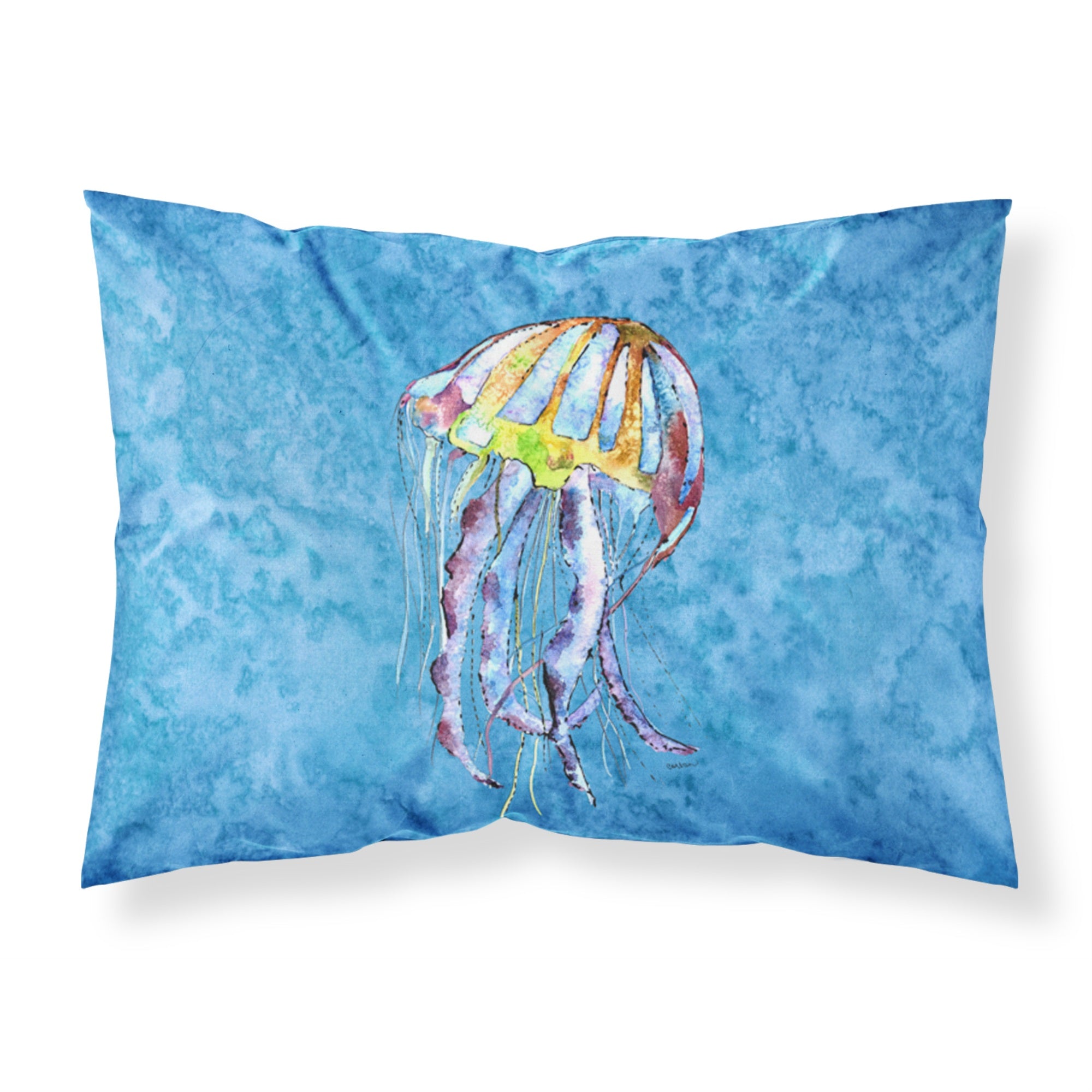 Caroline'S Treasures 8682Pillowcase Jellyfish Moisture Wicking Fabric Standard Pillowcase, Large, Multicolor