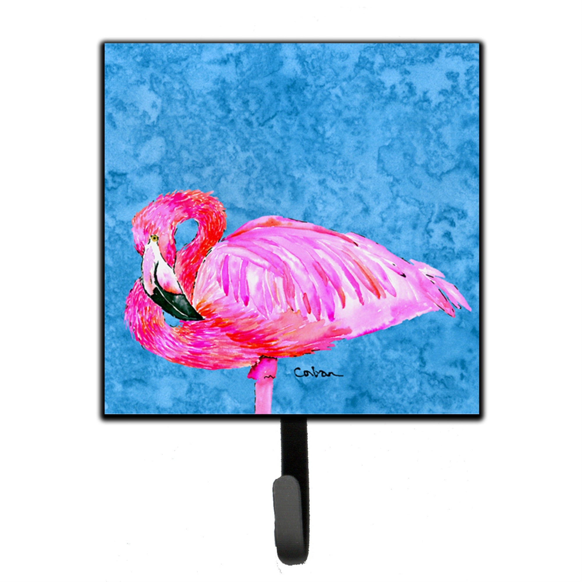 Caroline'S Treasures 8686Sh4 Bird-Flamingo Leash Holder Or Key Hook, Small, Multicolor