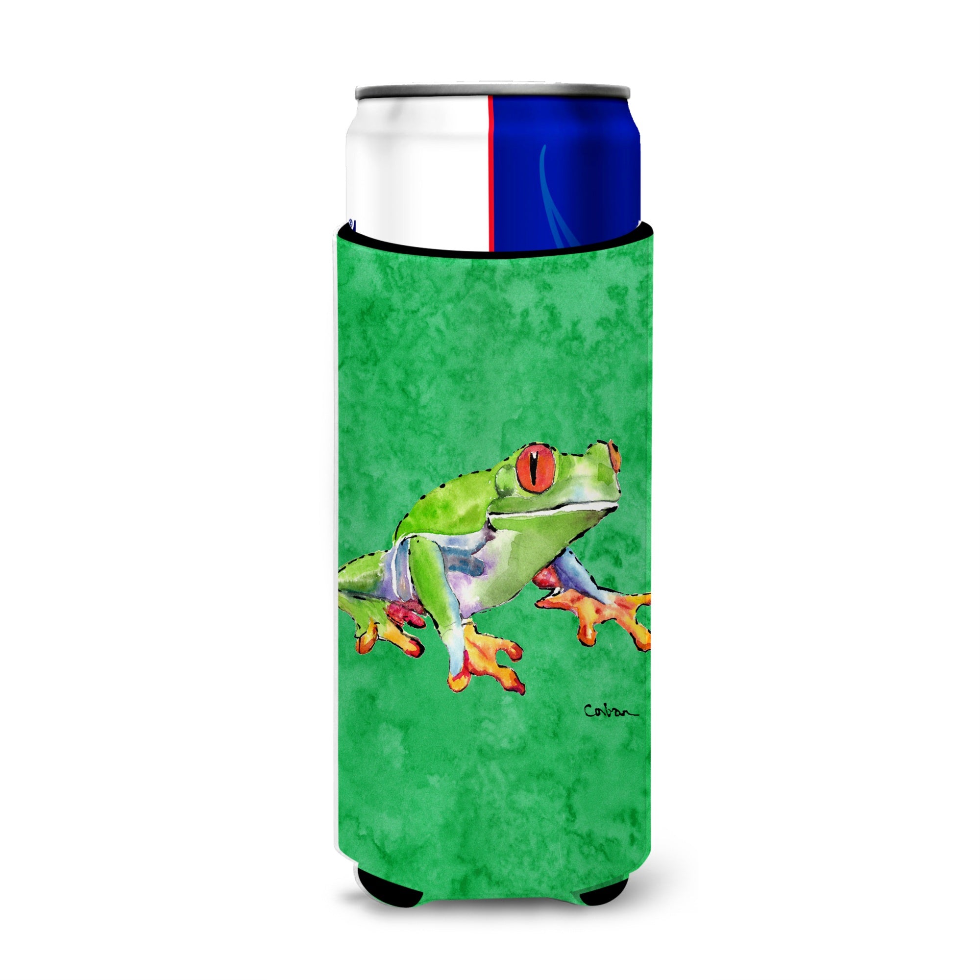 Green Tree Frog Ultra Beverage Insulators For Slim Cans 8688Muk