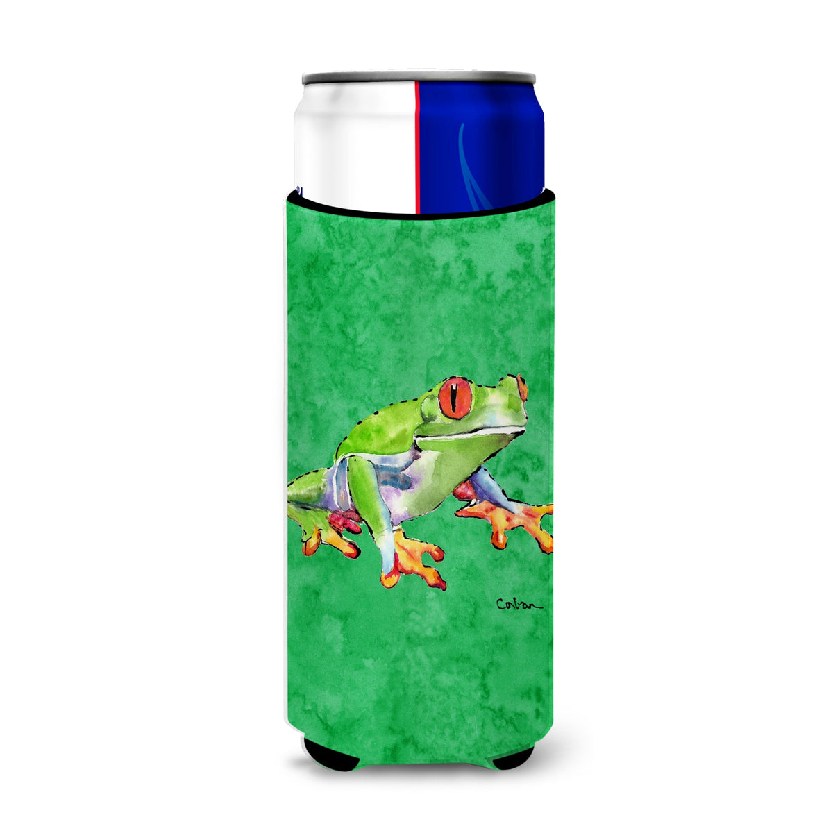 Green Tree Frog Ultra Beverage Insulators For Slim Cans 8688Muk