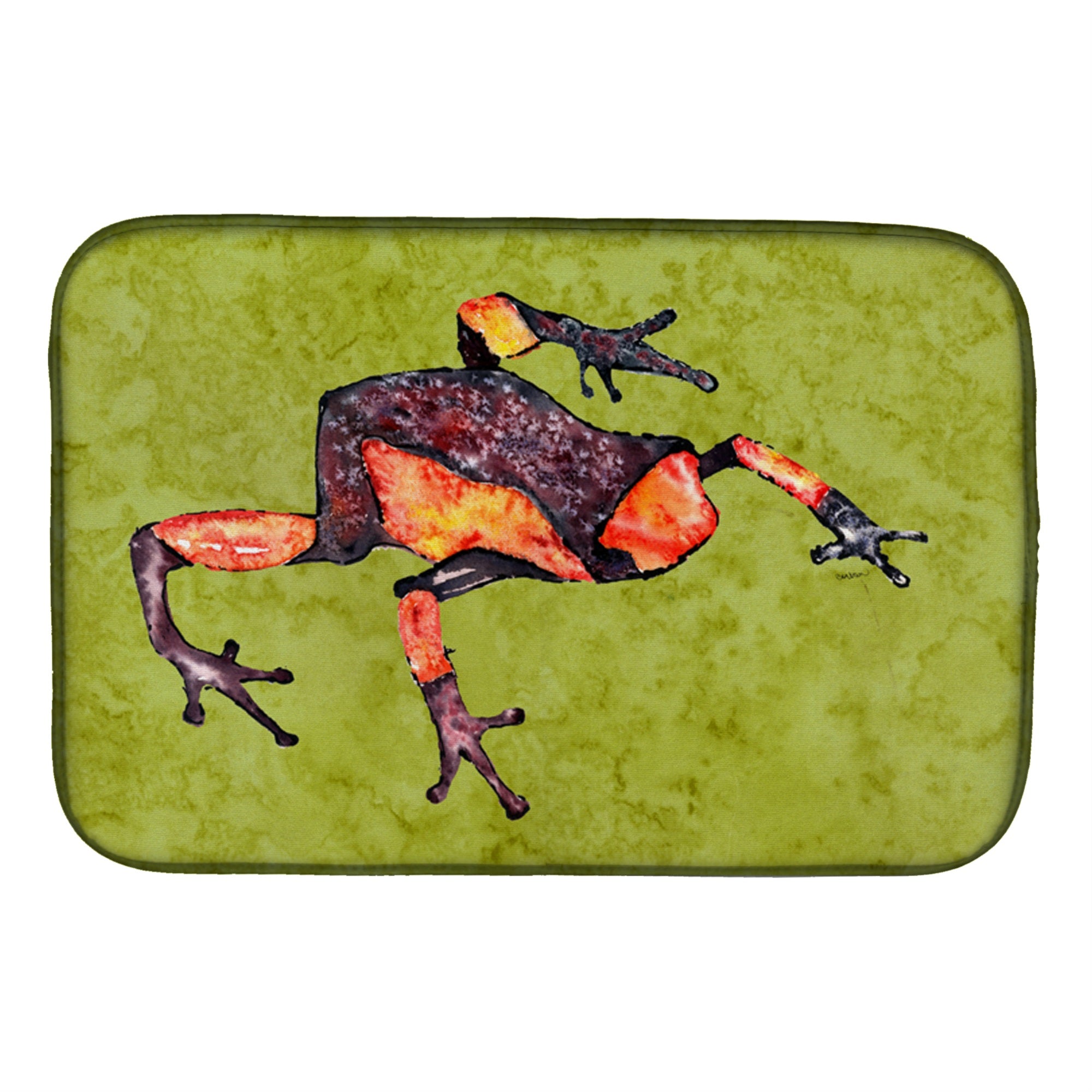 Caroline'S Treasures Frog Dish Drying Mat, 14 X 21, Multicolor